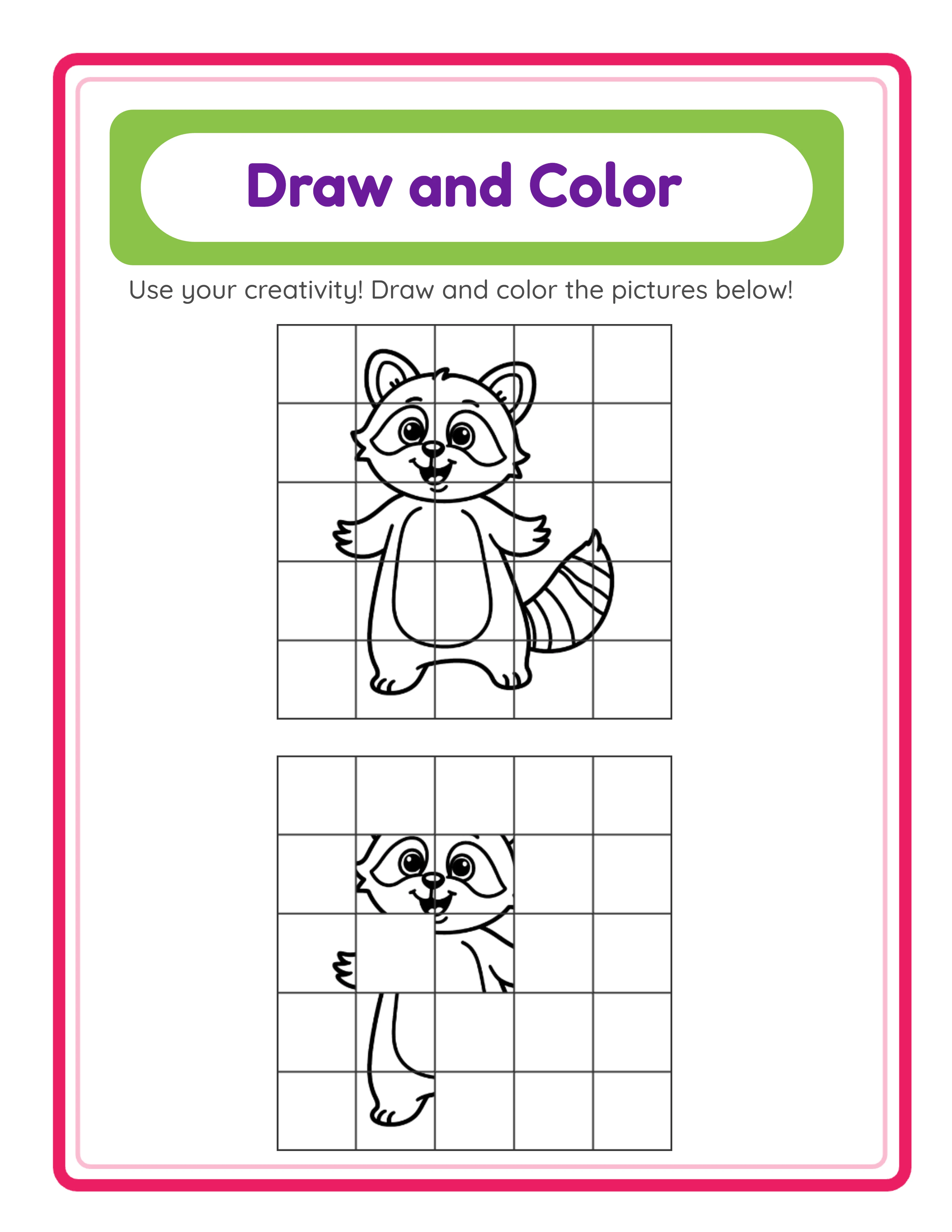 Grid drawing — themed variation