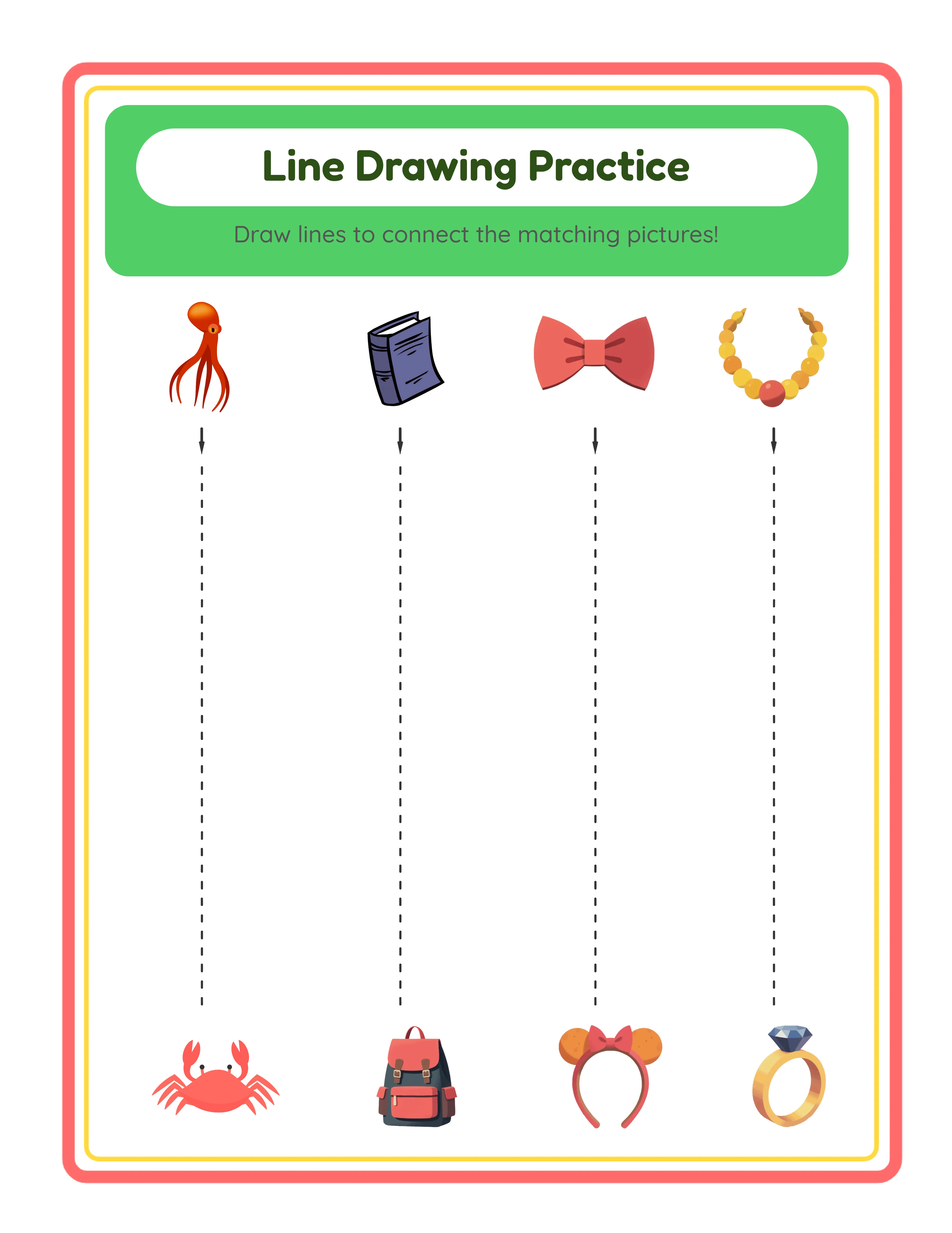 Drawing lines — vertical line practice