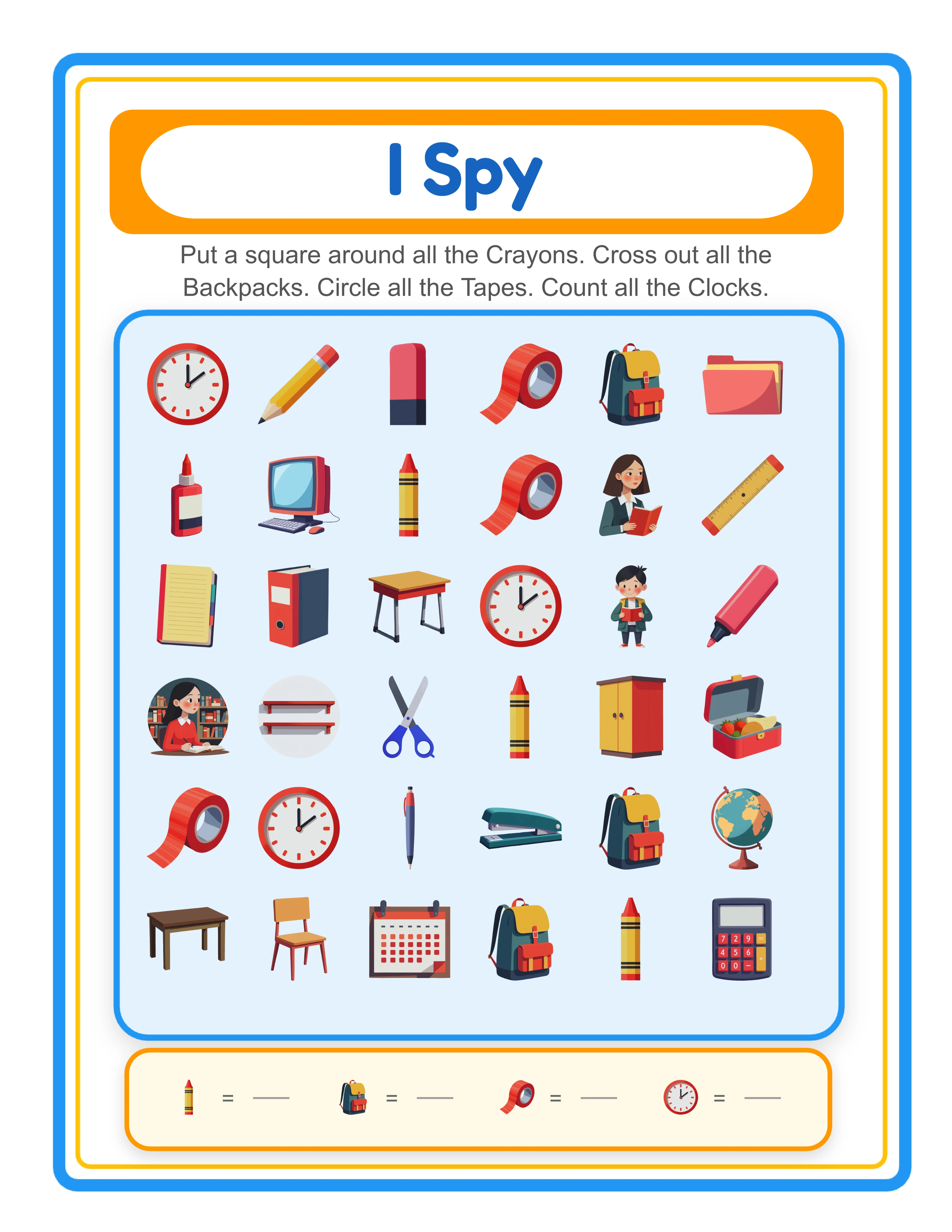 Hard I Spy — tricky hidden pictures