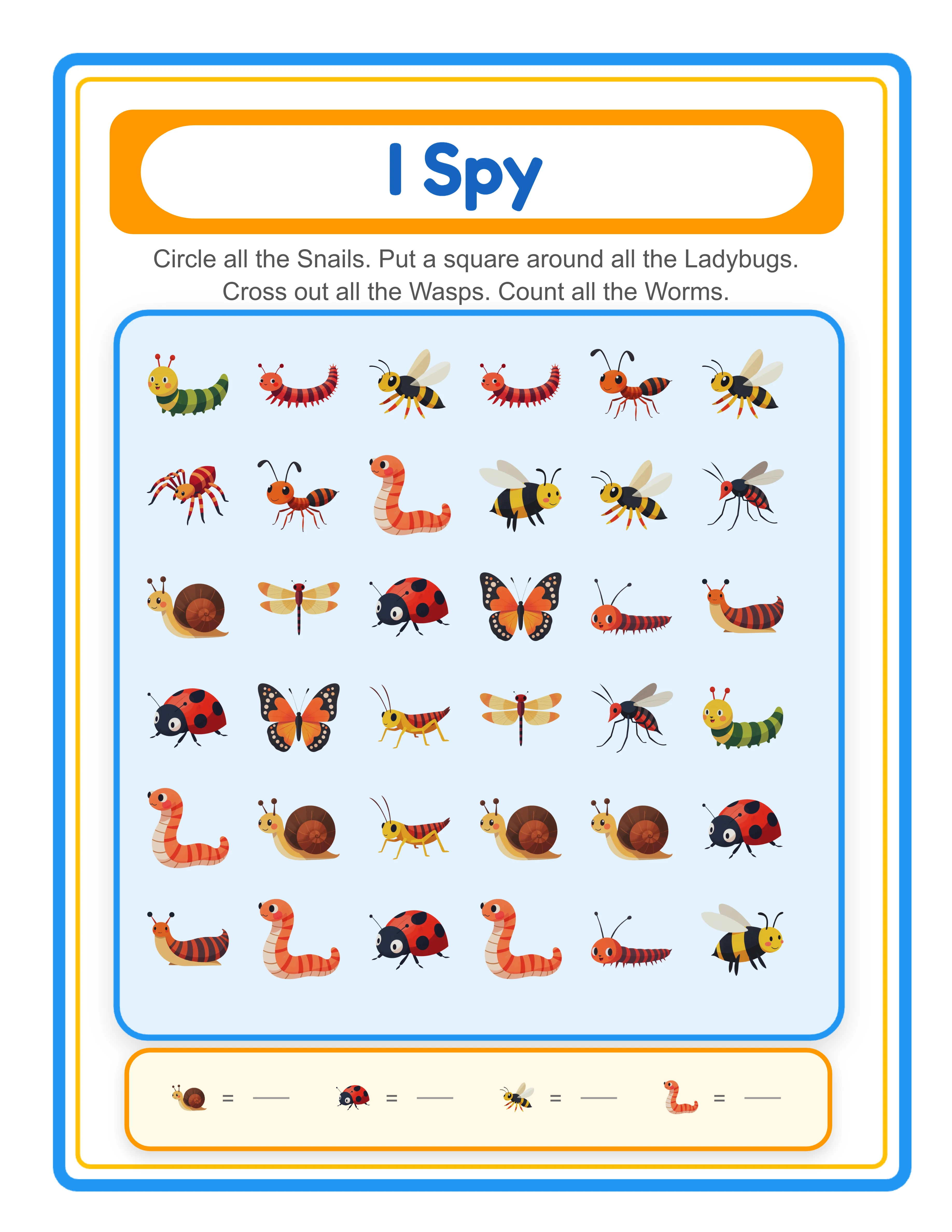 I Spy — themed variation