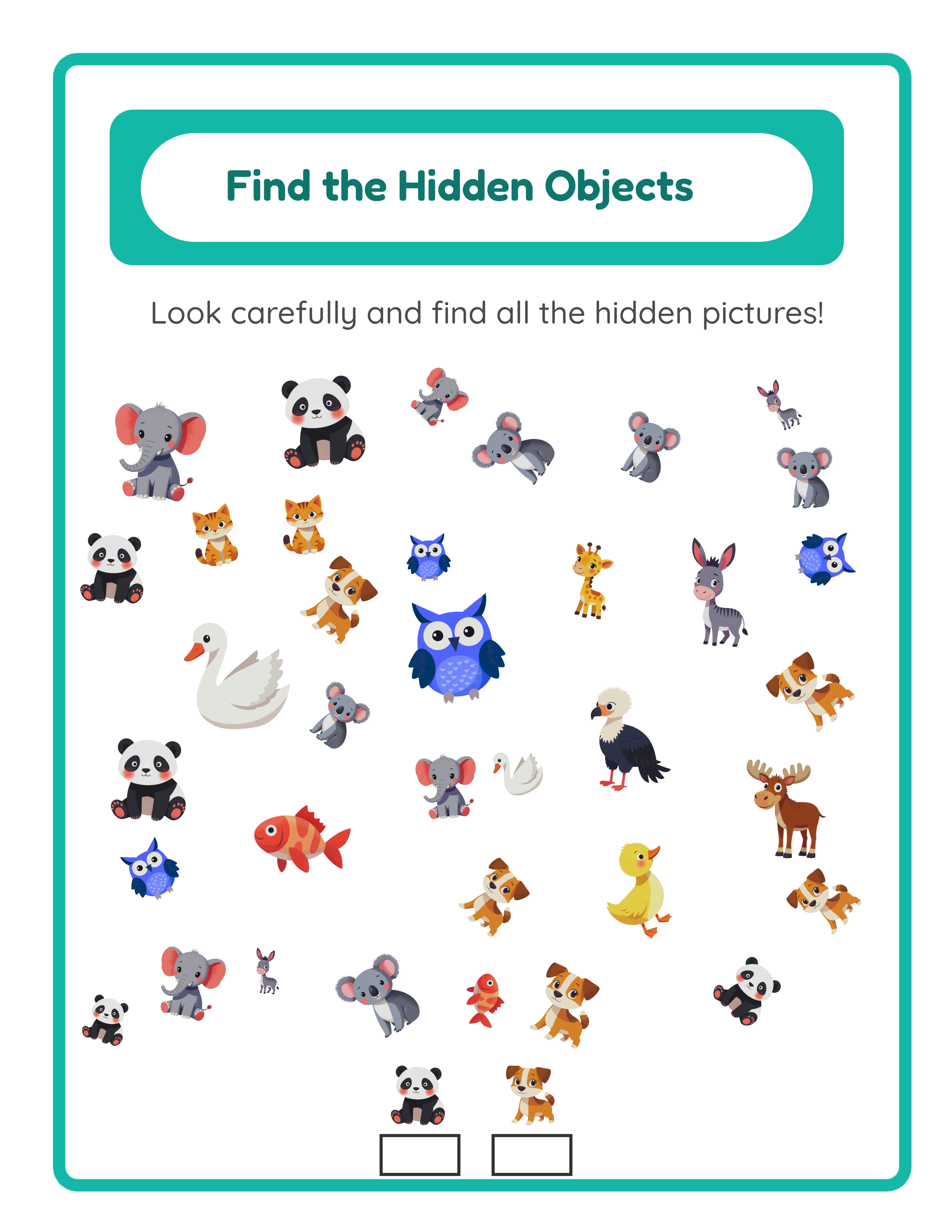 Find Objects worksheet sample 2