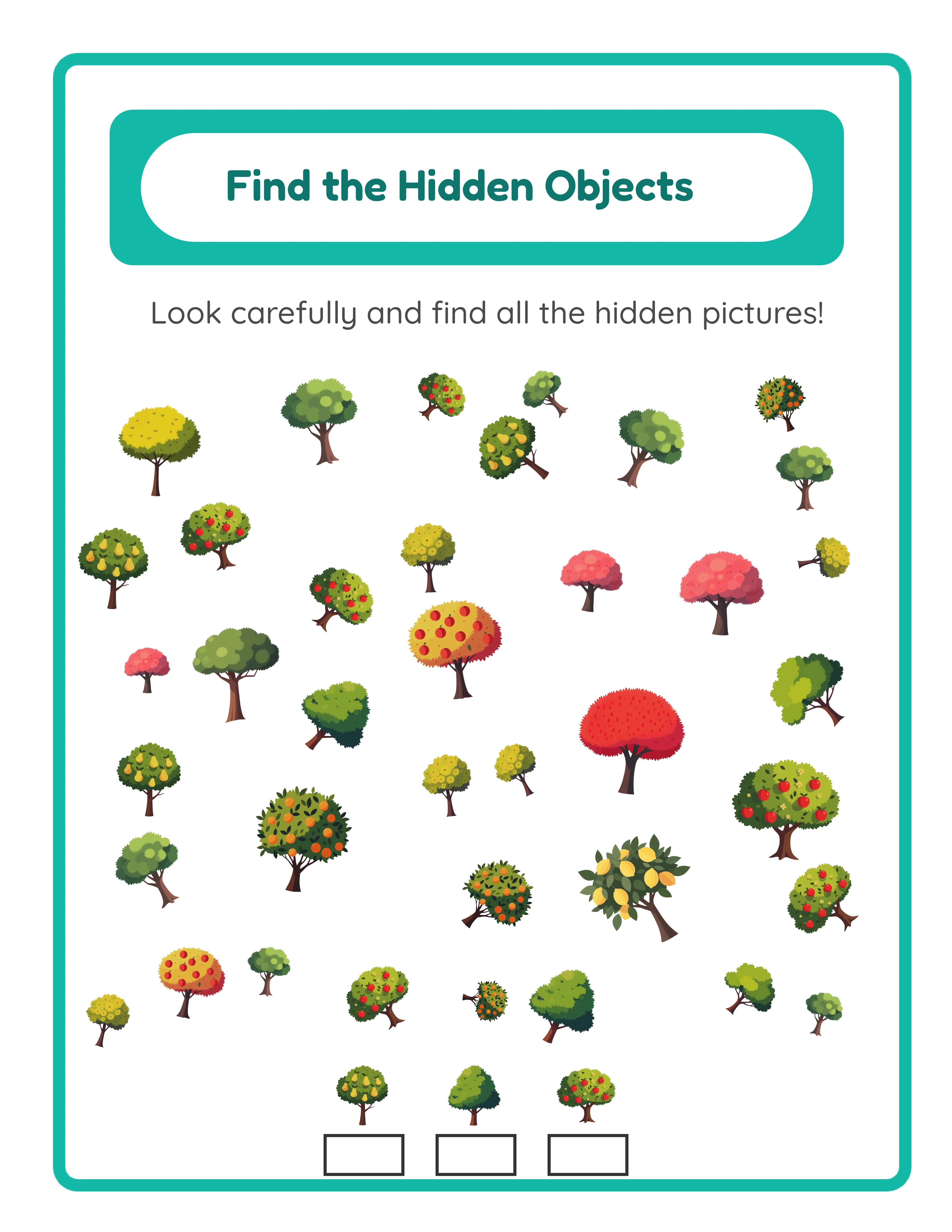 Object finding practice — professional layout