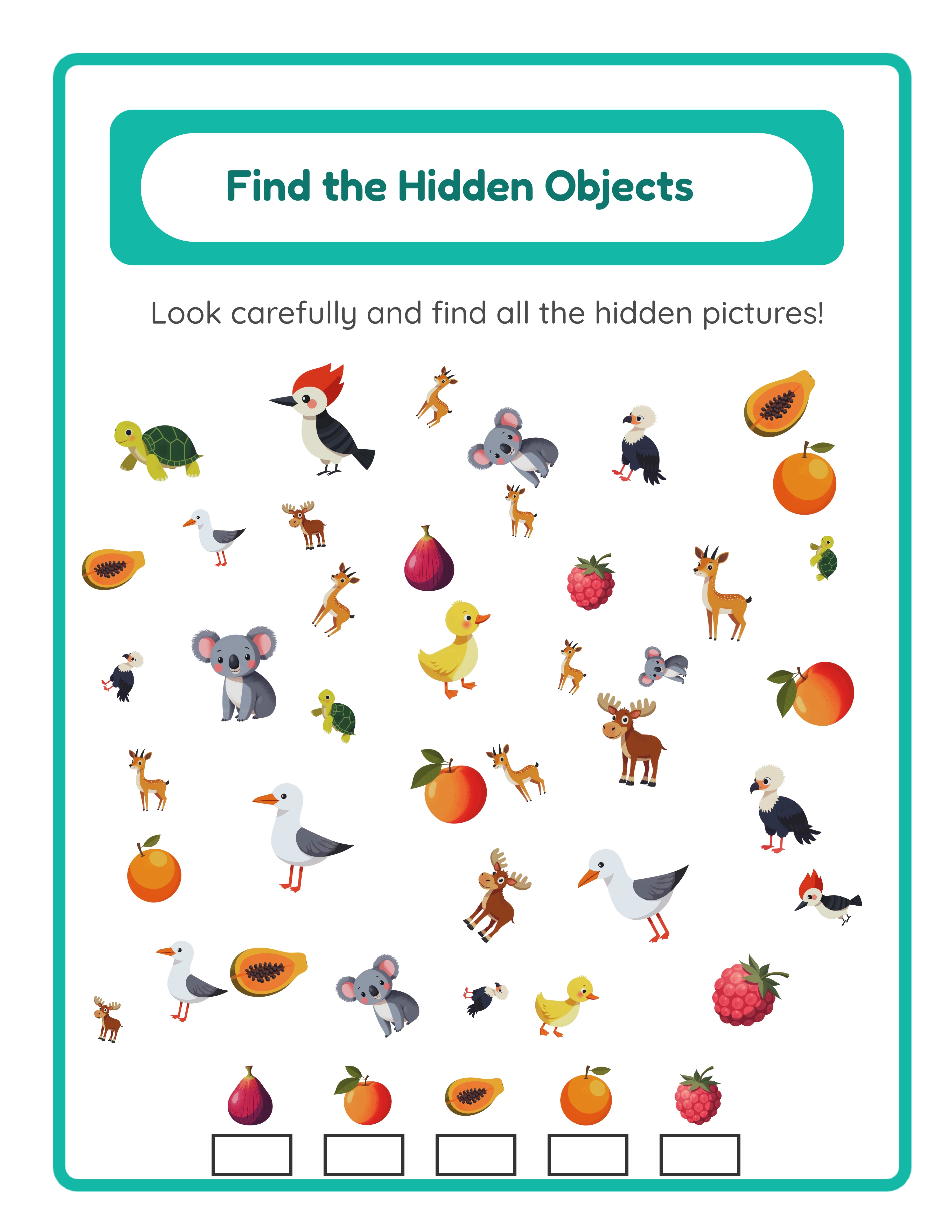 Find Objects professional worksheet