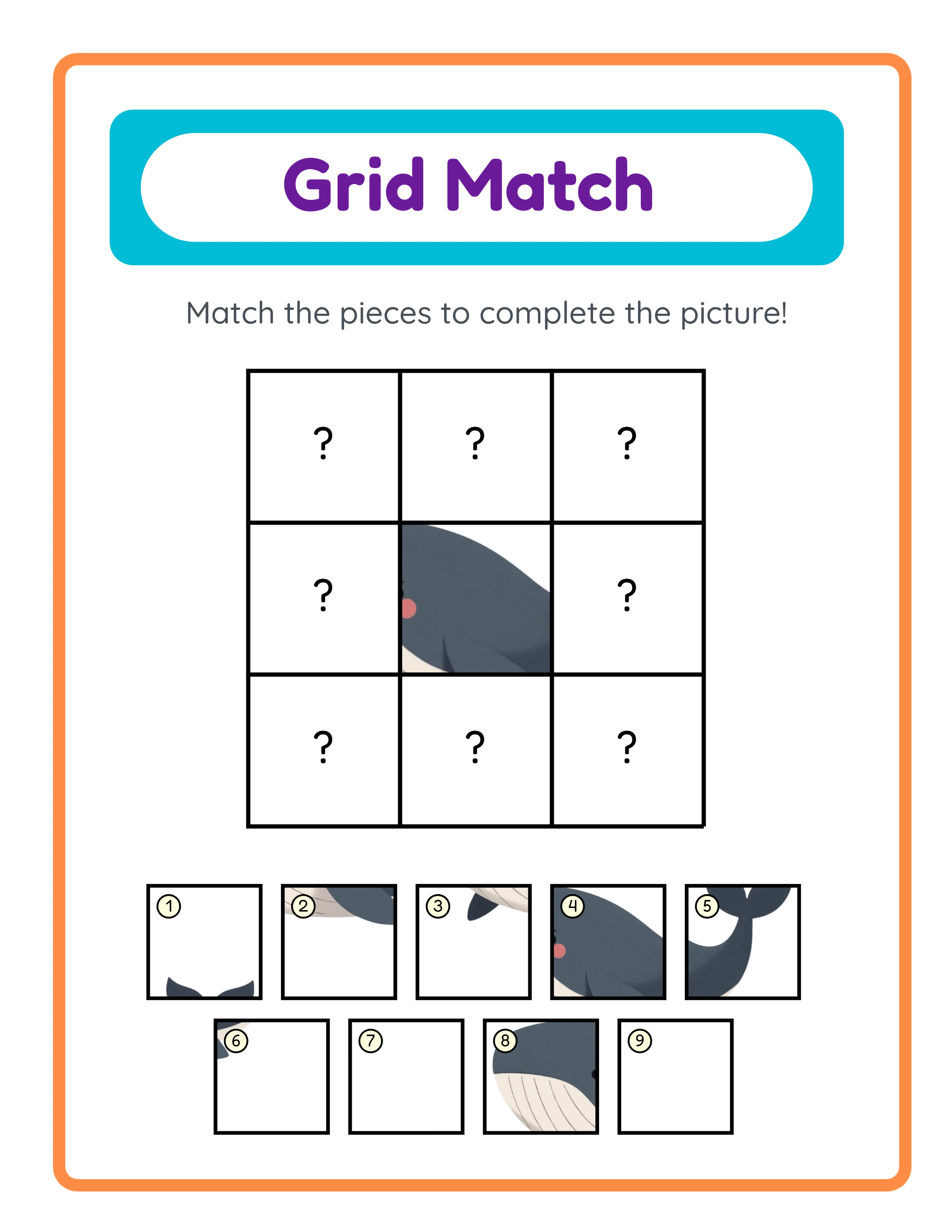 Easy grid match — simple 3x3 positions