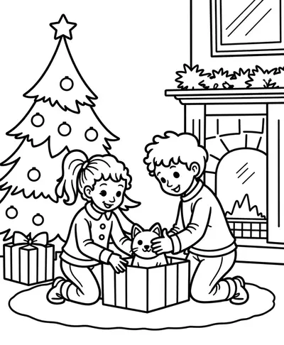 Printable coloring sheet with line art for creative expression