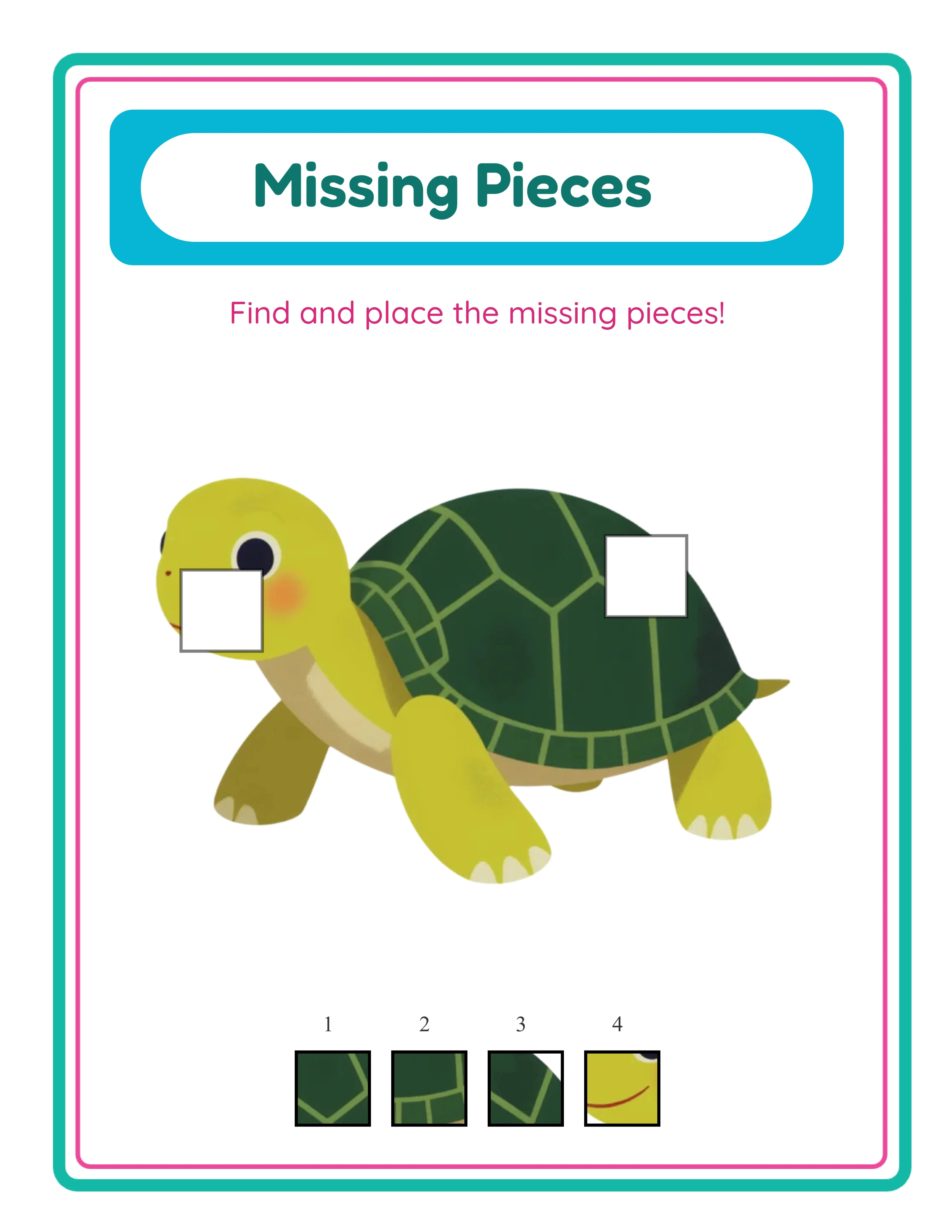Missing pieces — advanced challenge