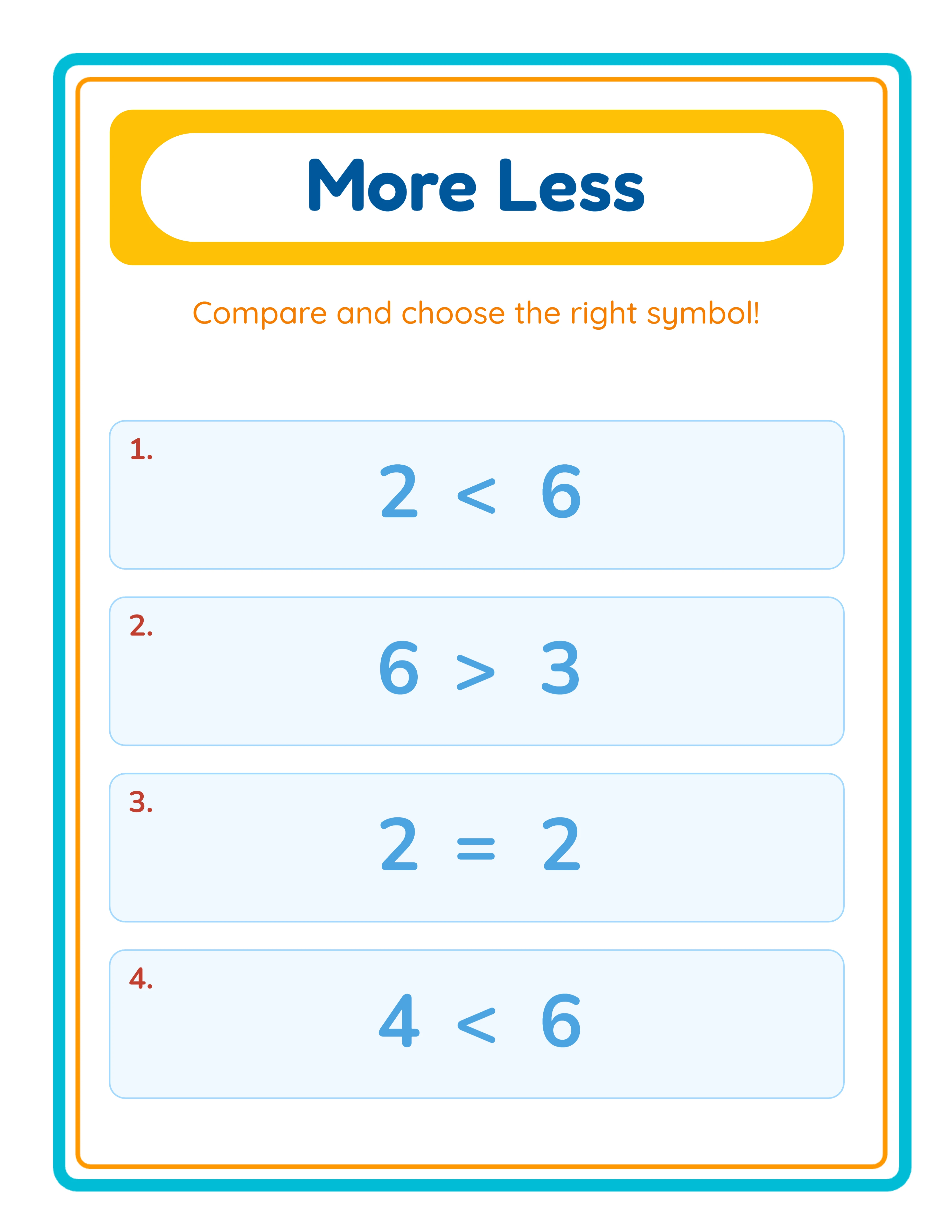 More-less solution key