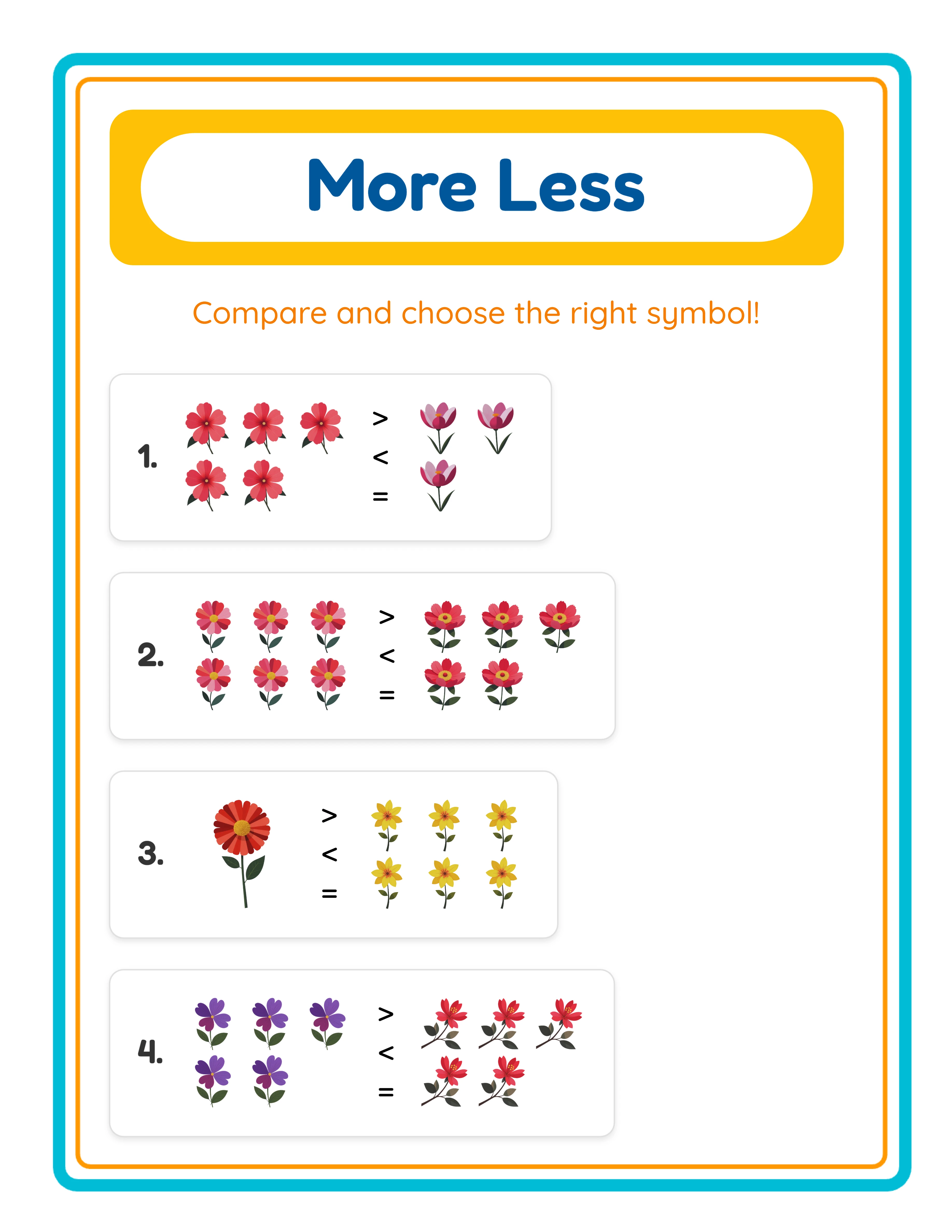 Check and Cross Groups worksheet with mixed images for visual sorting