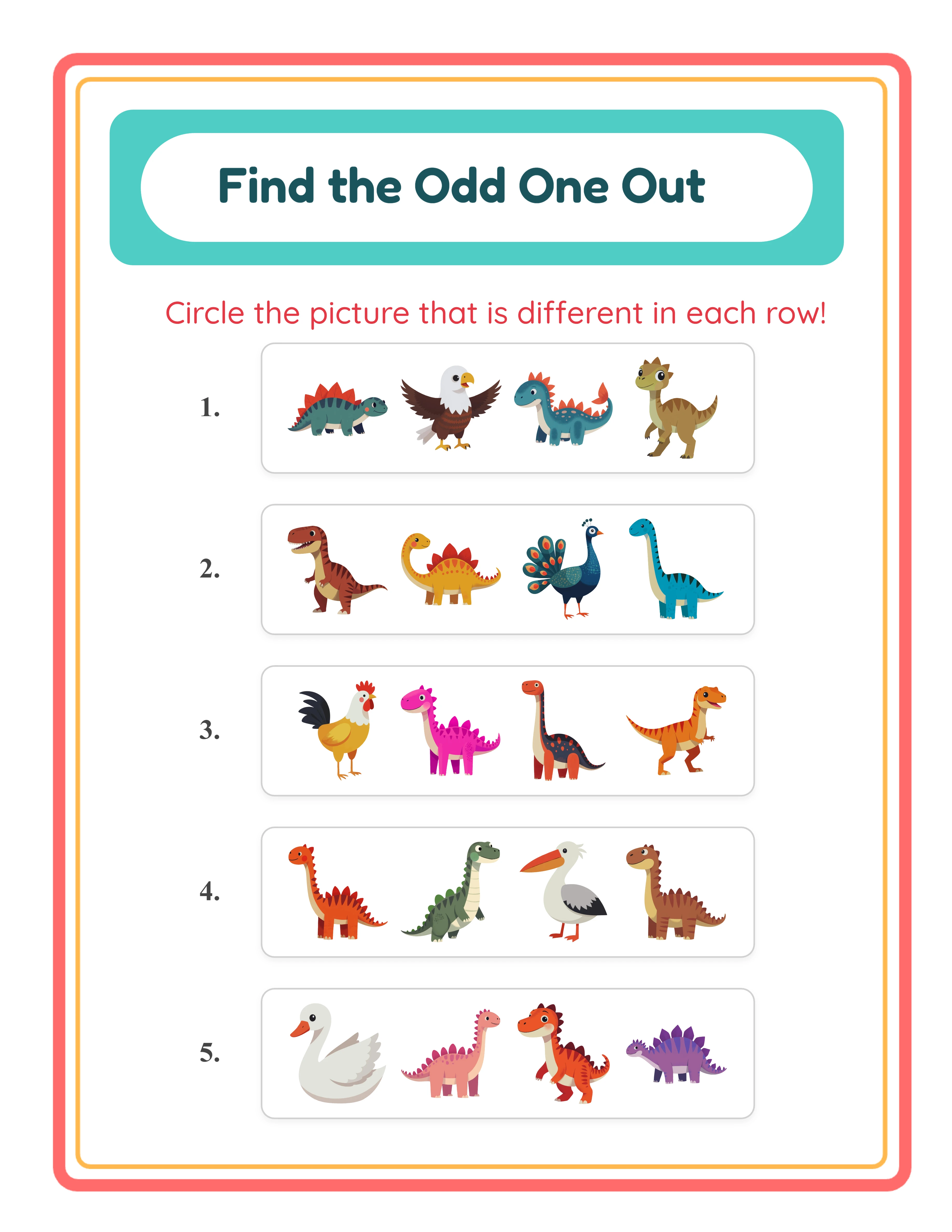 Odd one out — advanced challenge