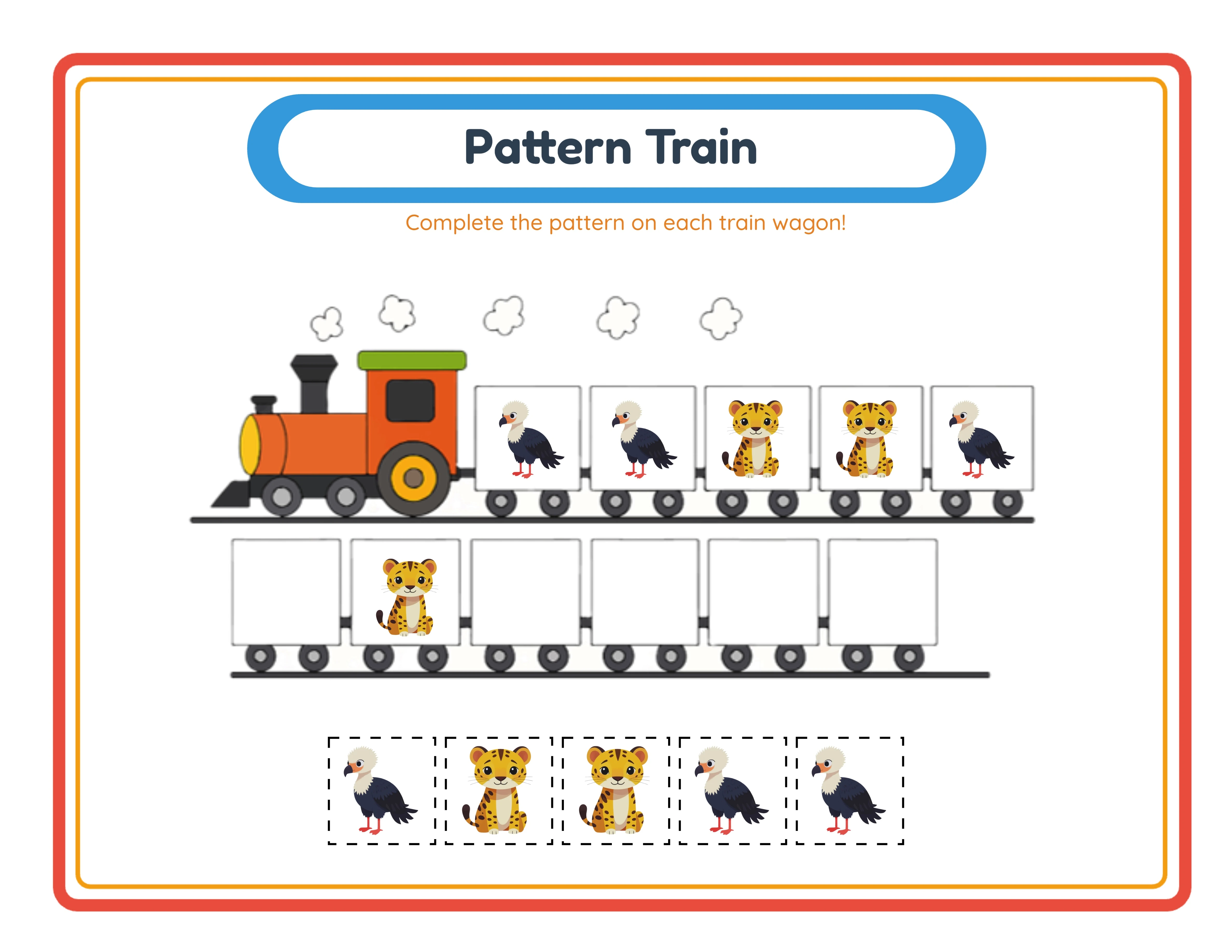 Pattern train variation — different pattern type