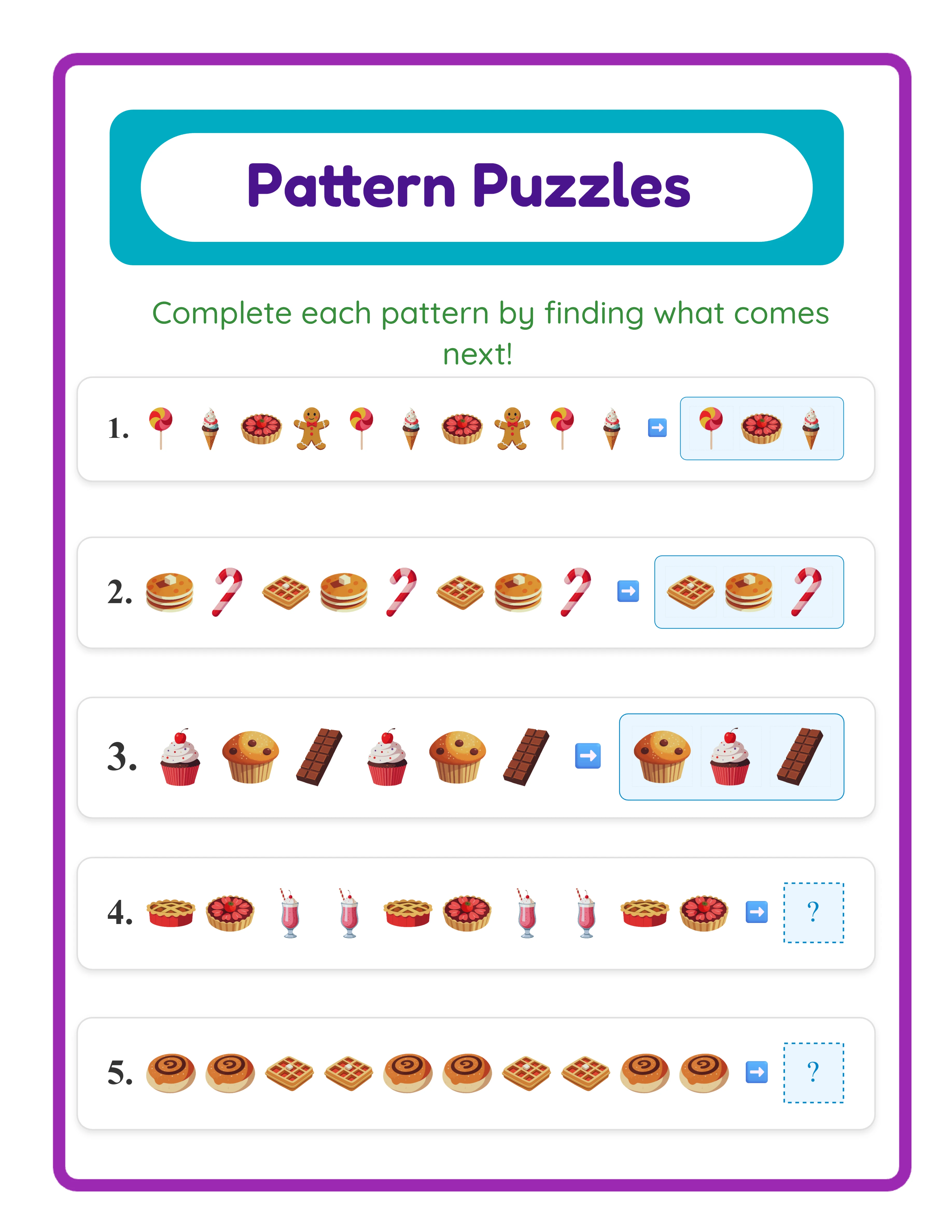 Pattern practice — professional layout