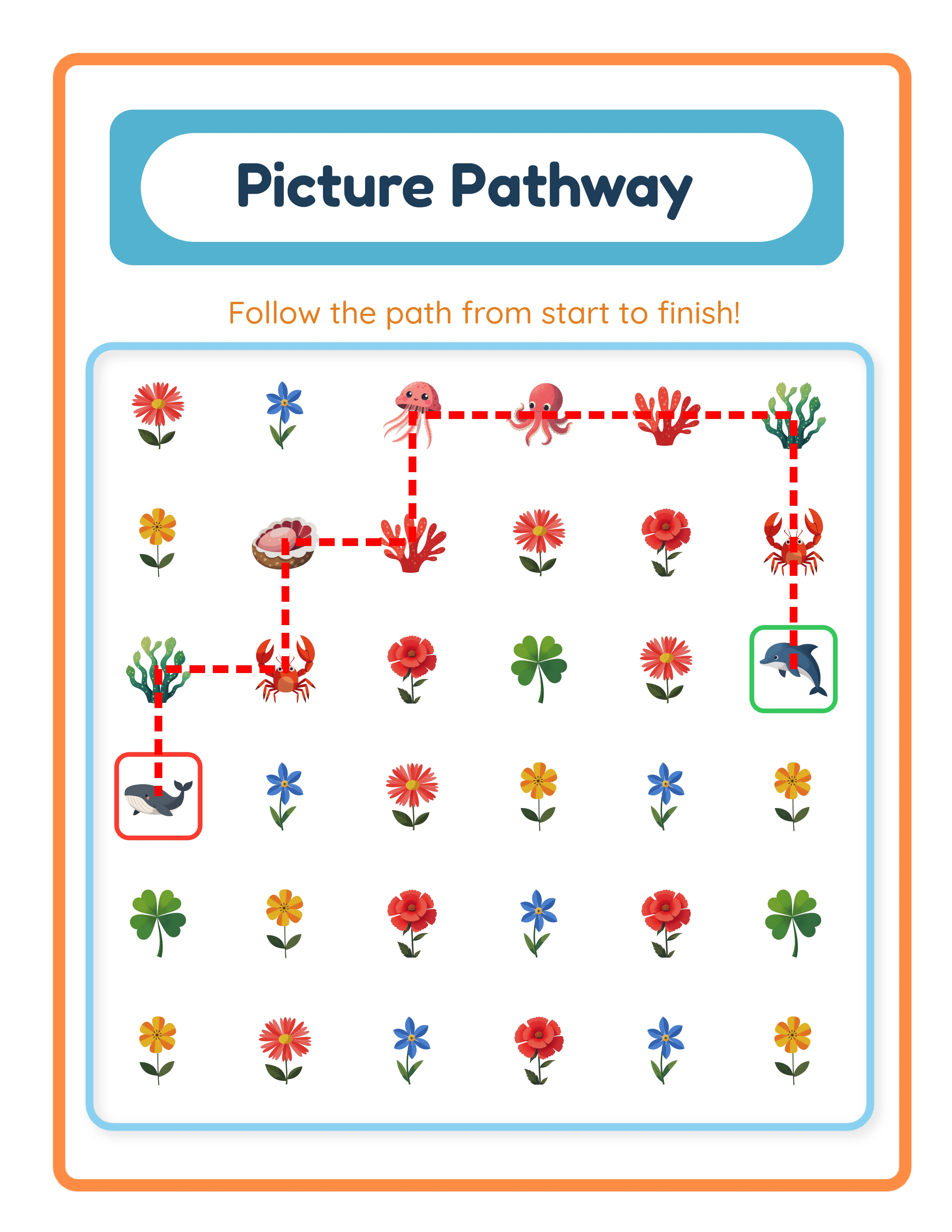 Picture pathway printable answer key