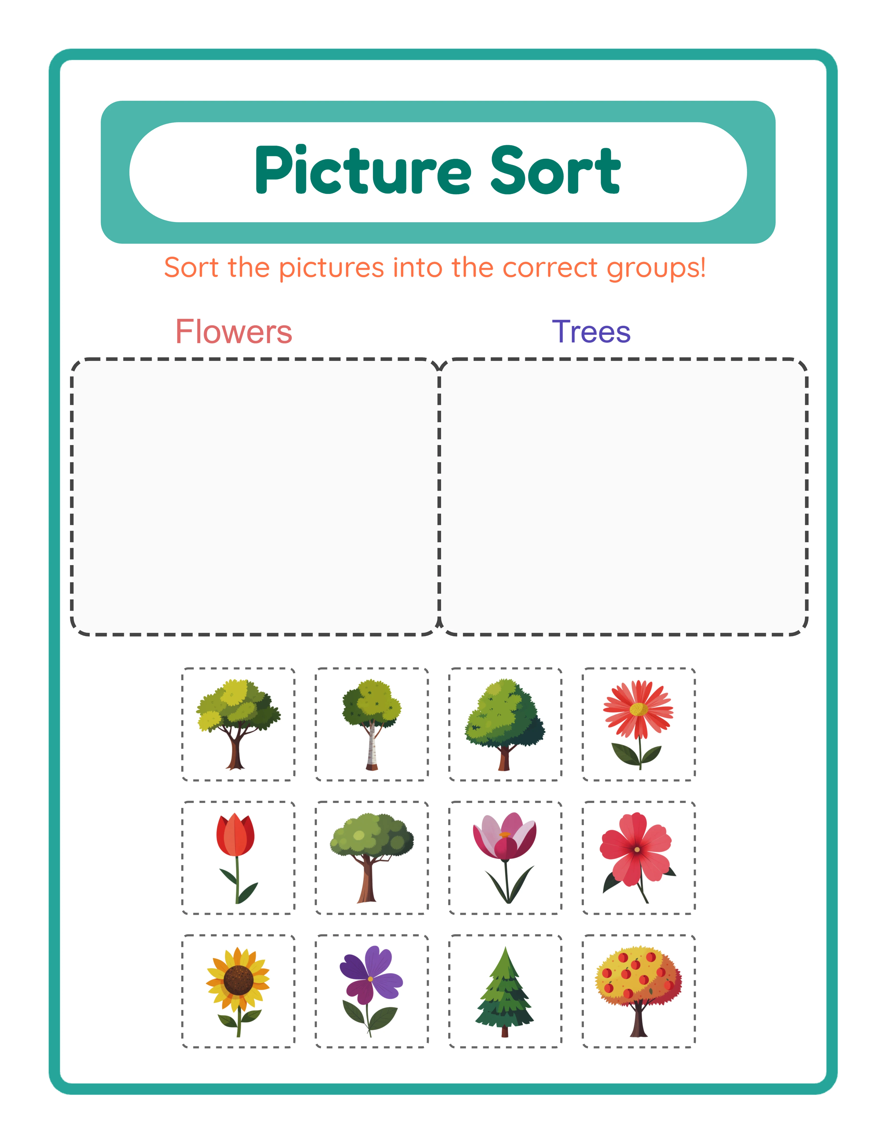 Picture sort — themed variation