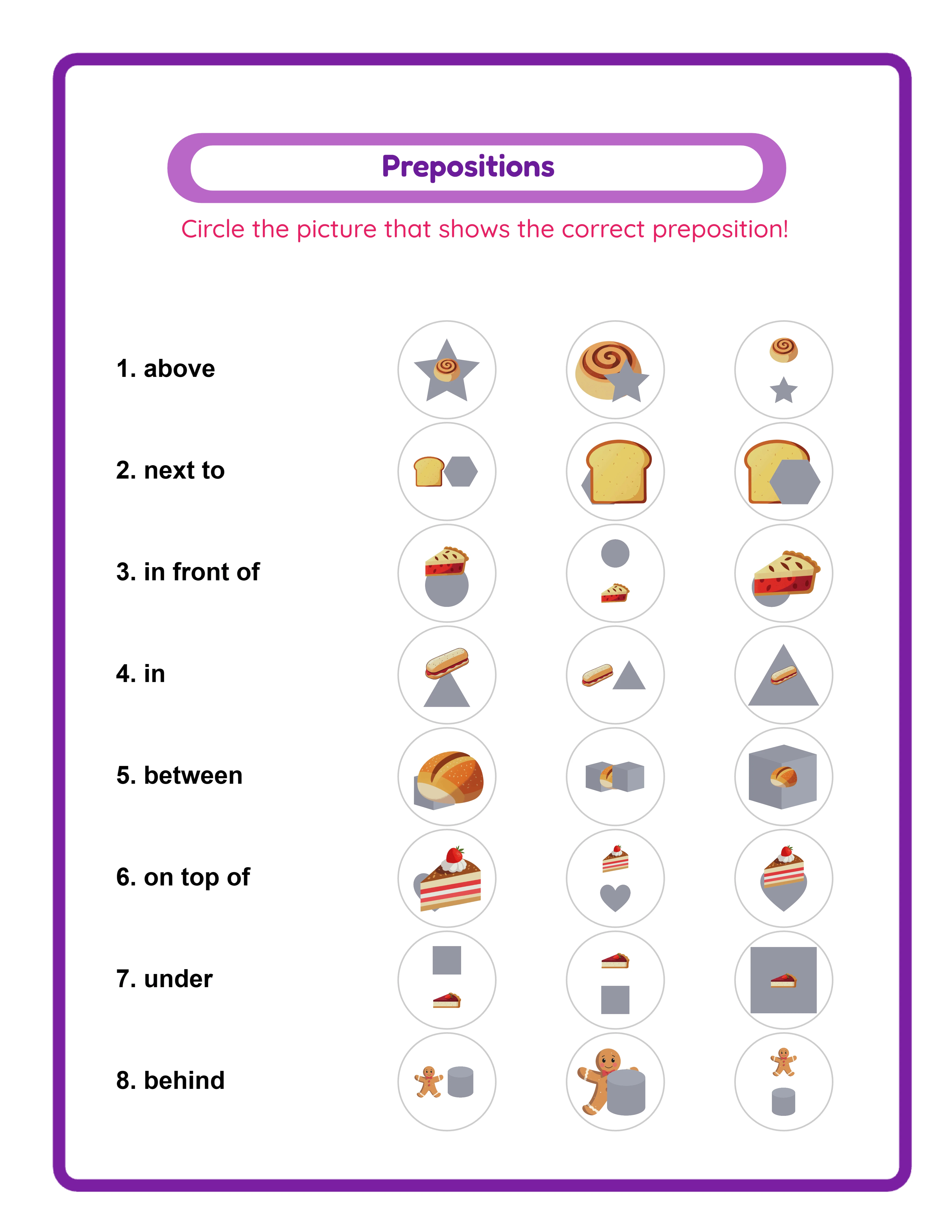 Prepositions — themed variation