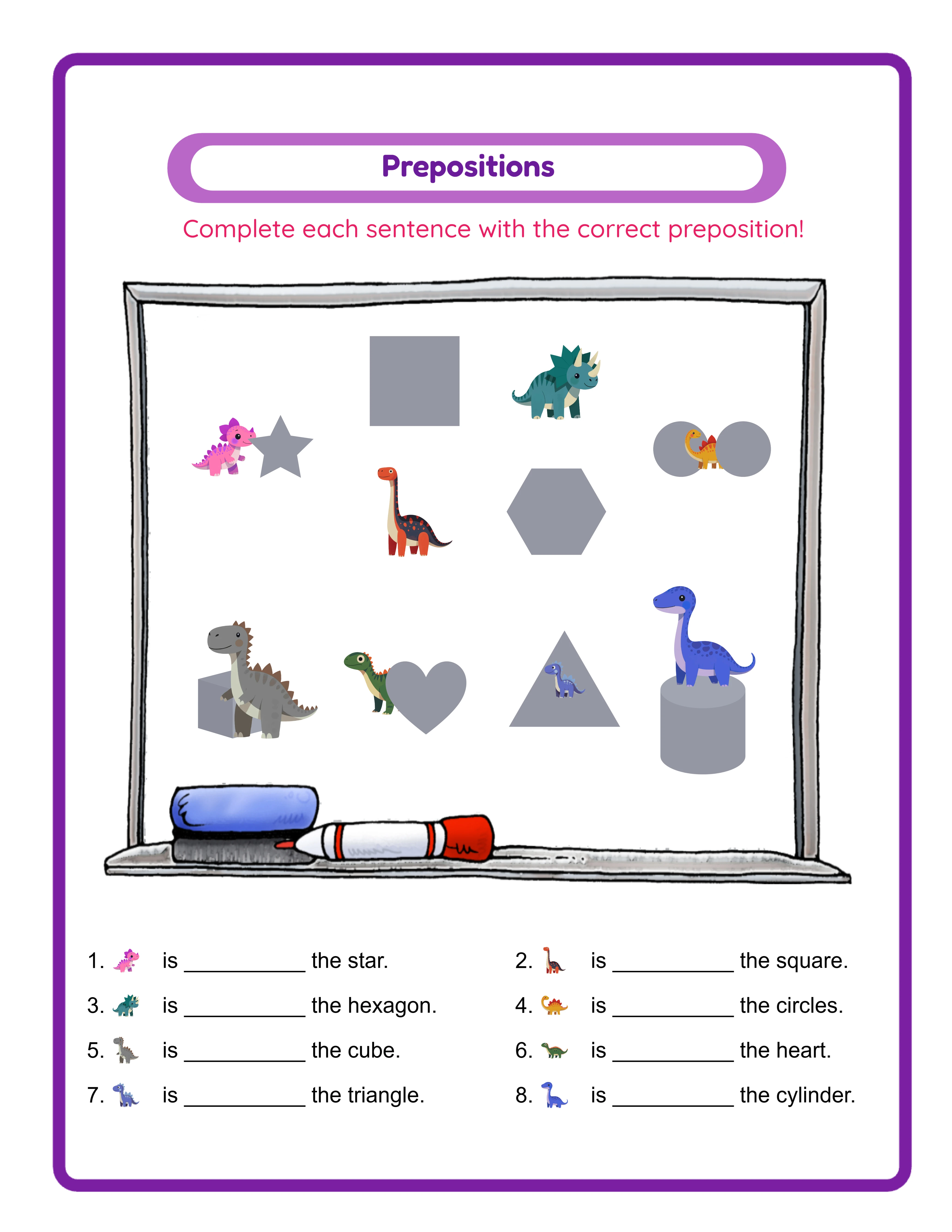 Basic prepositions — on, in, under