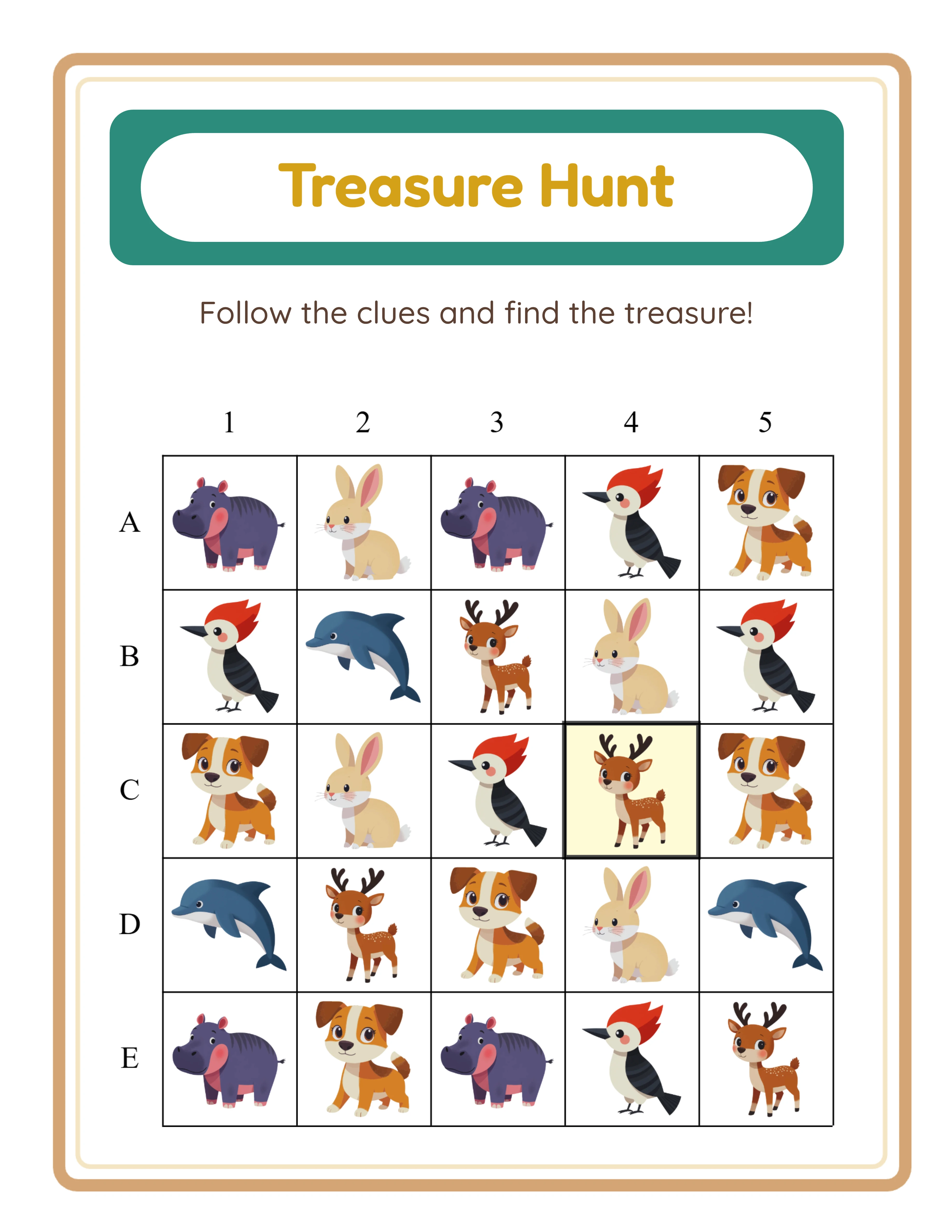 Treasure hunt solution key