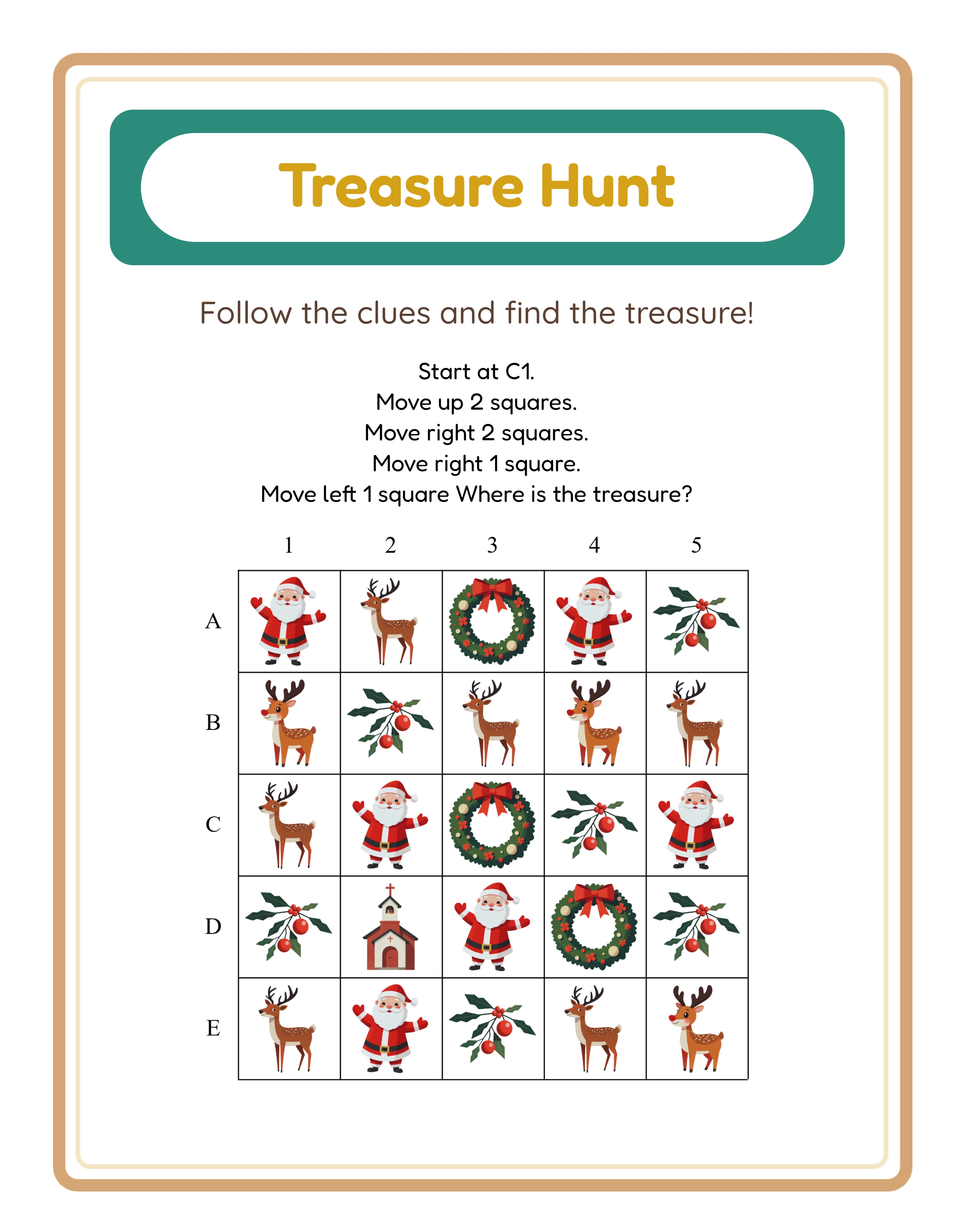 Directional navigation — themed grid adventure