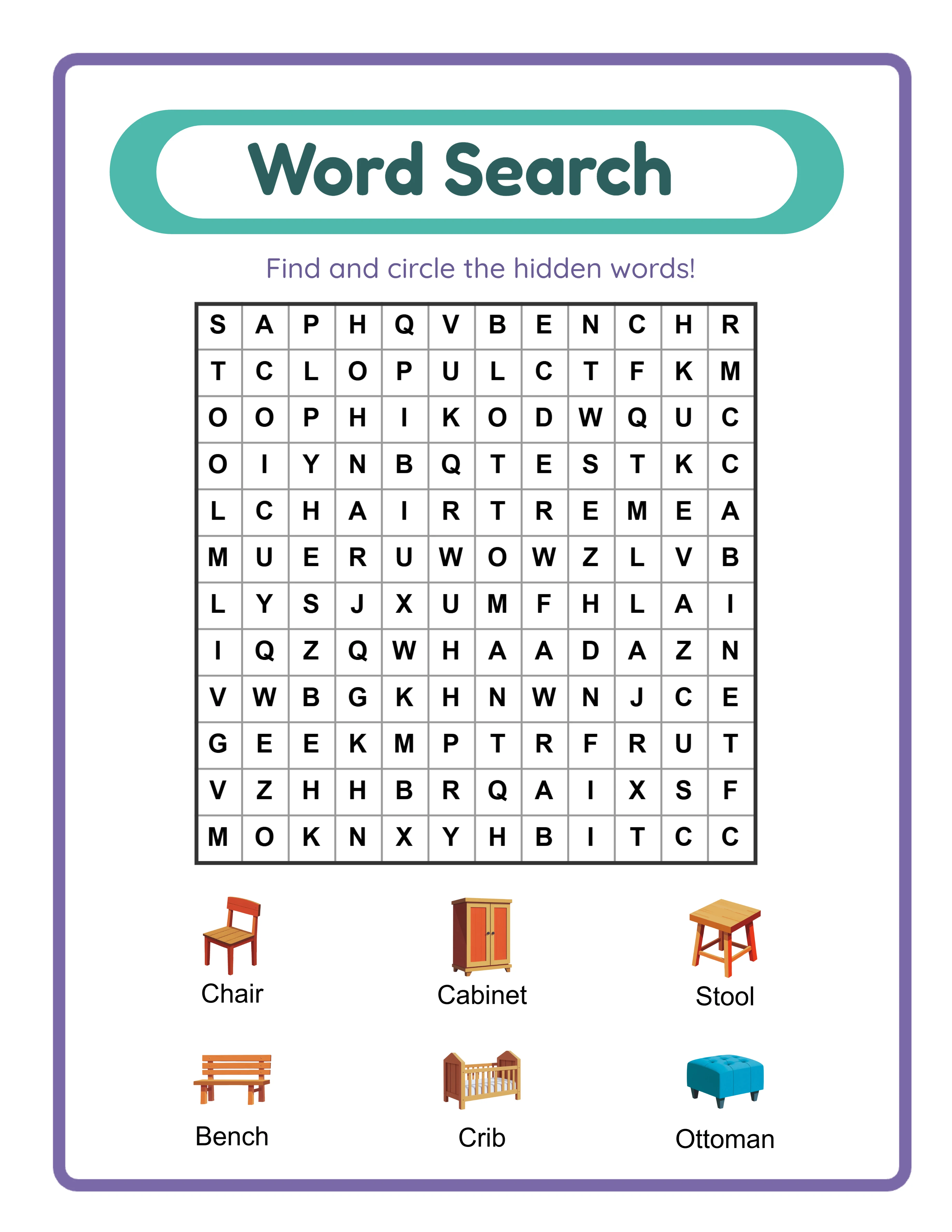 Word search โ themed variation