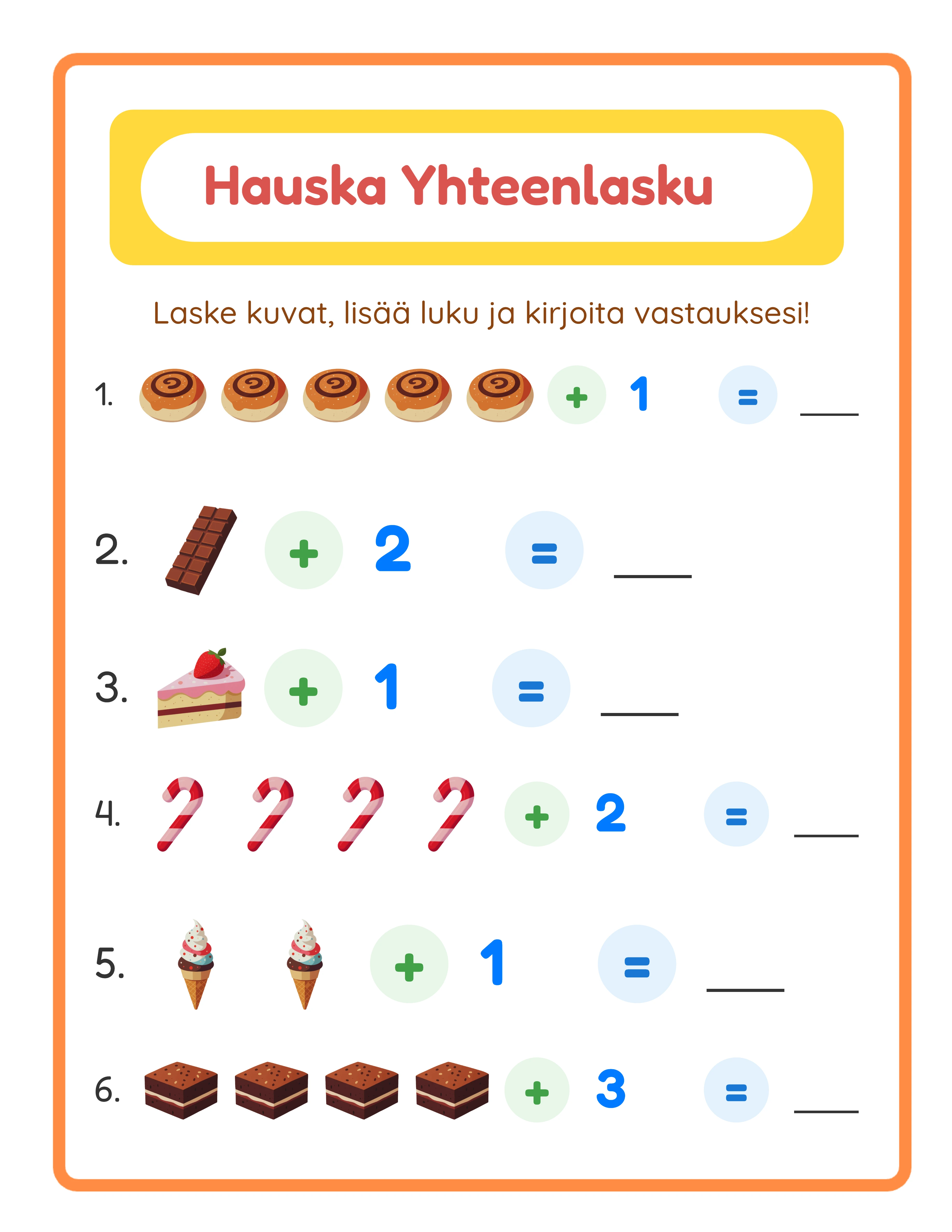 Addition printable worksheet with themed pictures — advanced level