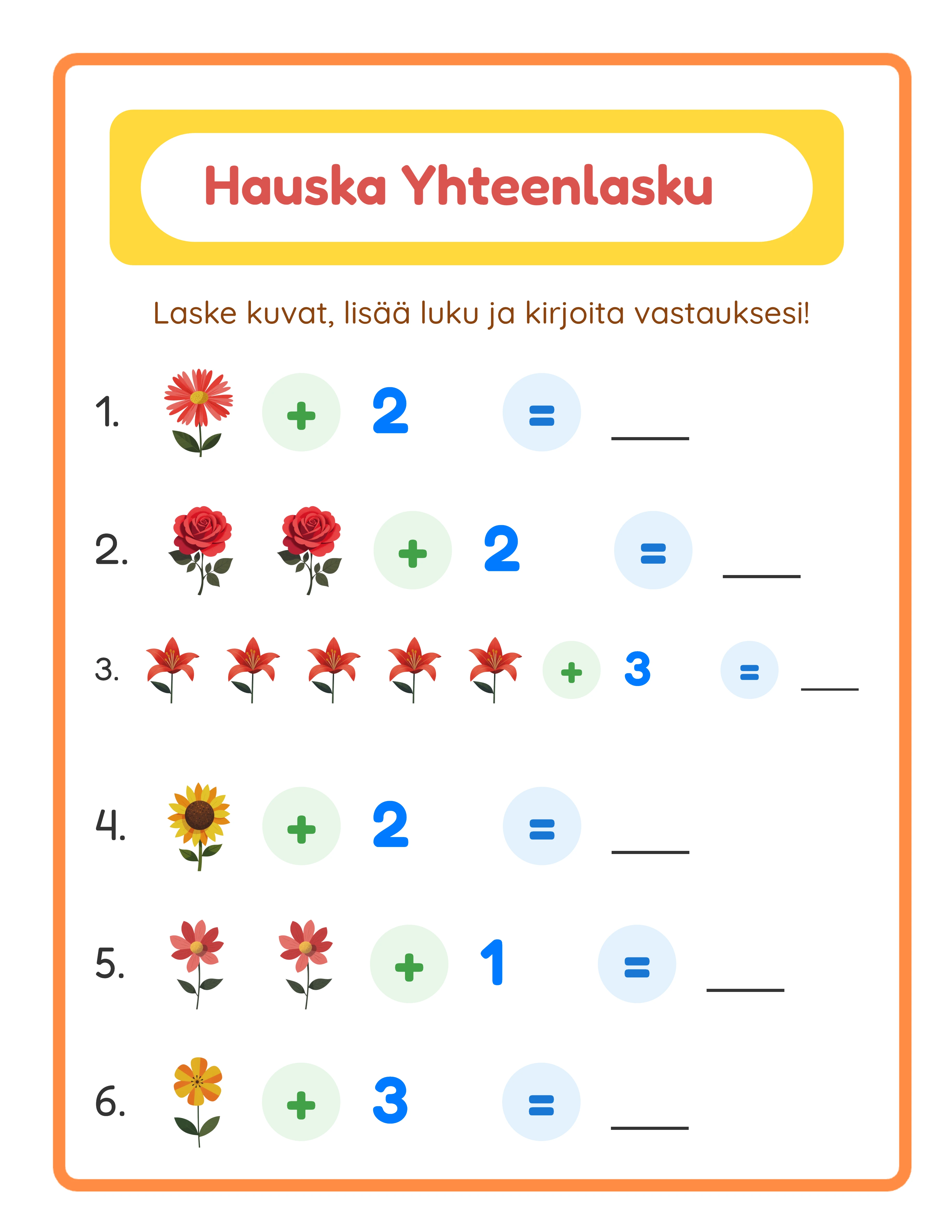 Featured addition printable worksheet — colorful themed pictures for joyful math learning