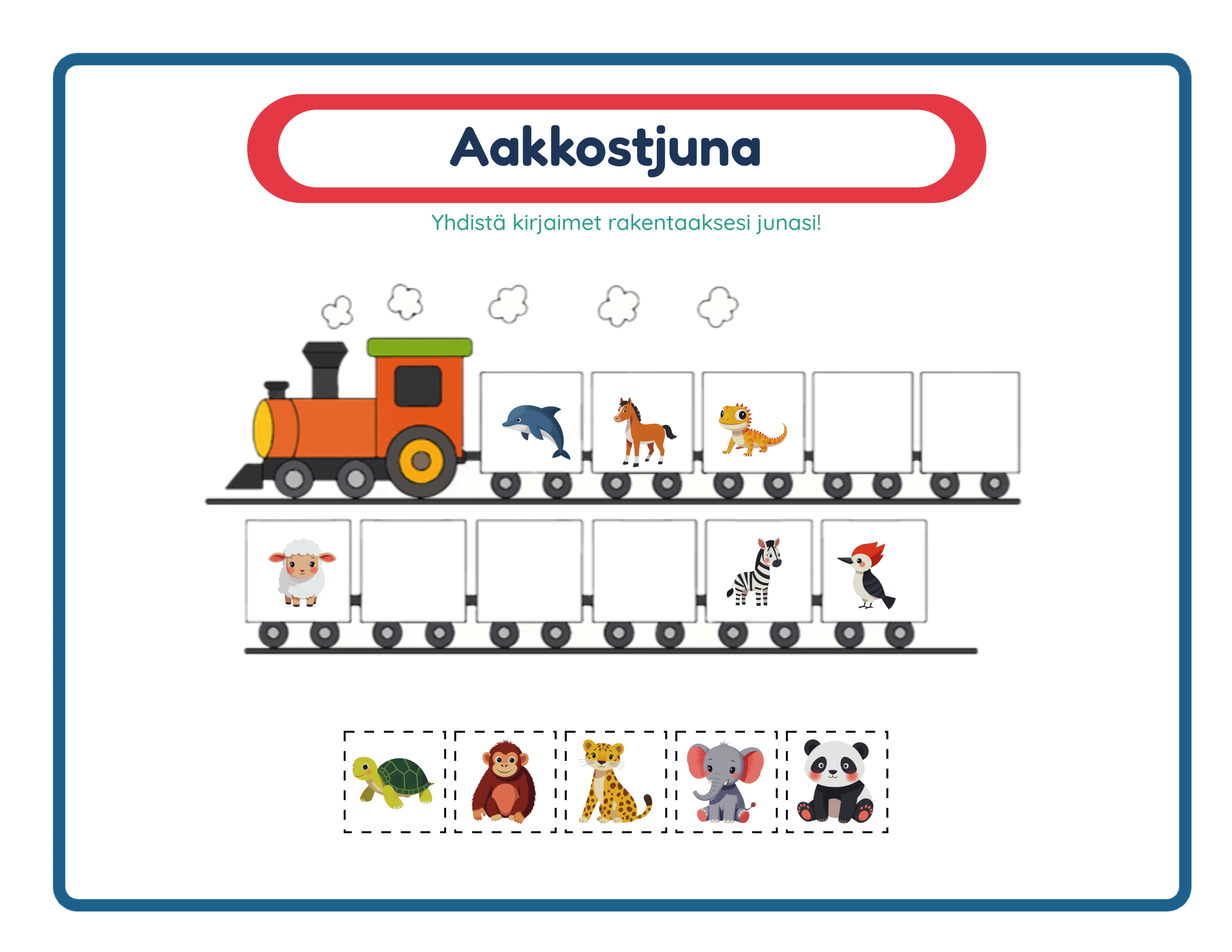 Alphabet train — cut and paste letters