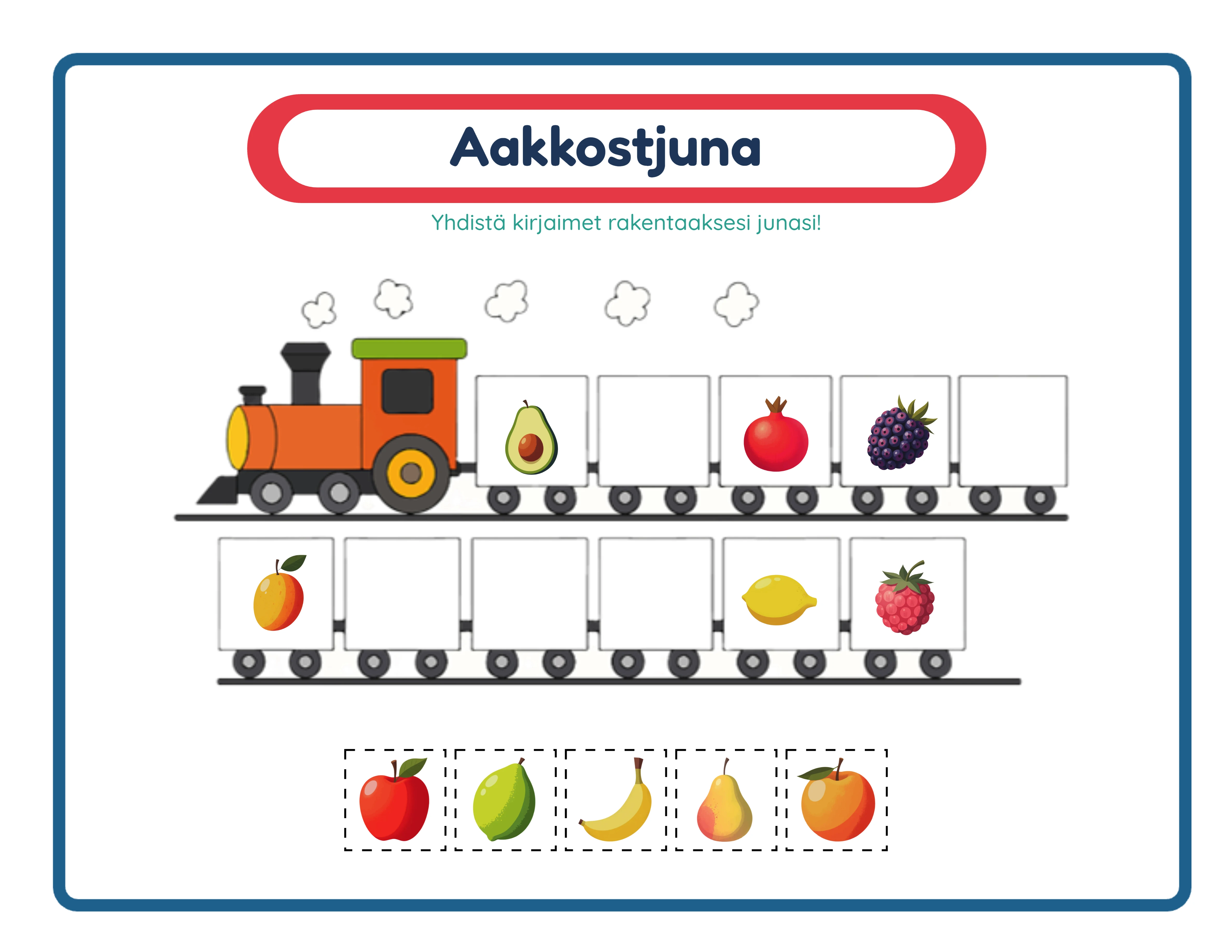 Featured alphabet train — colorful letter activity