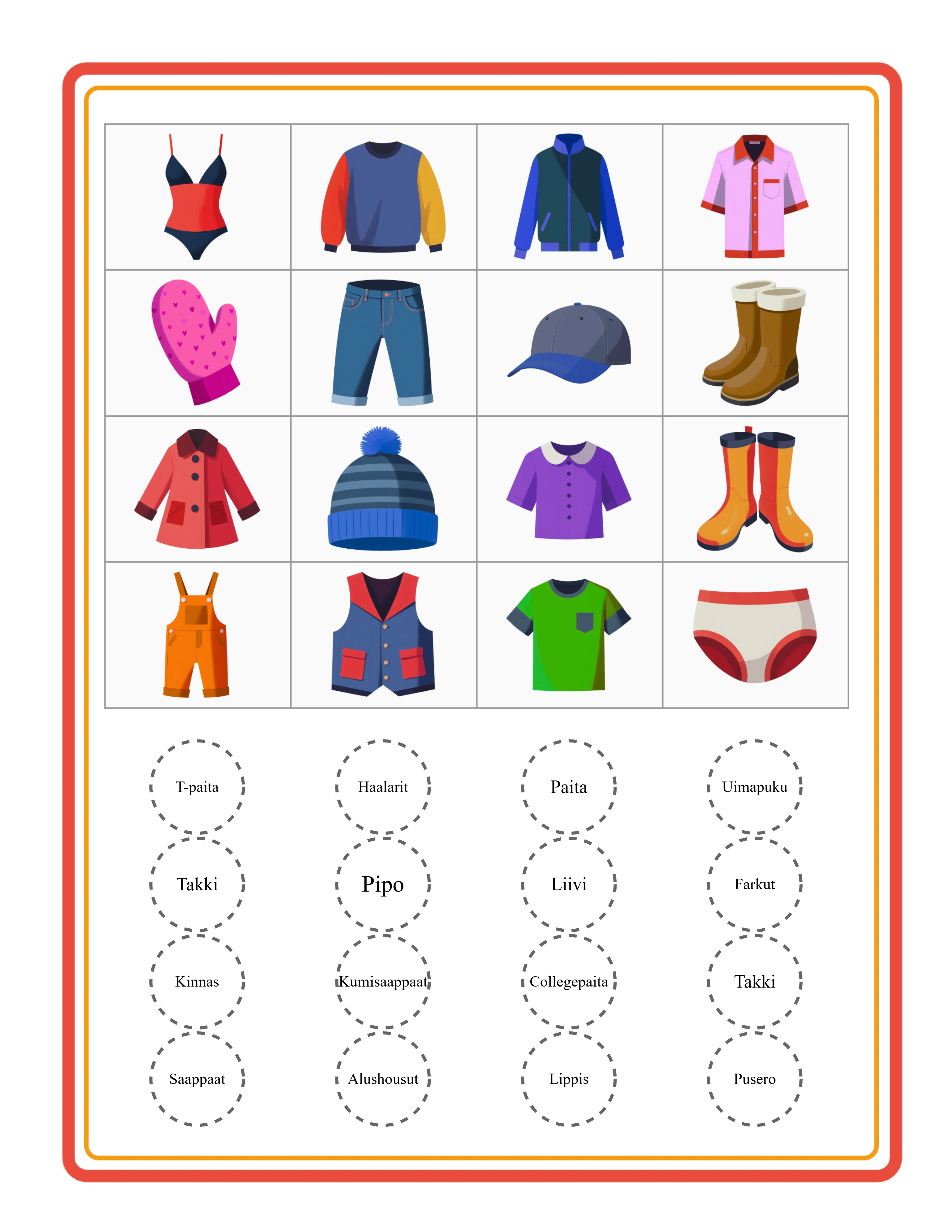 Bingo tyolehti esimerkki 3