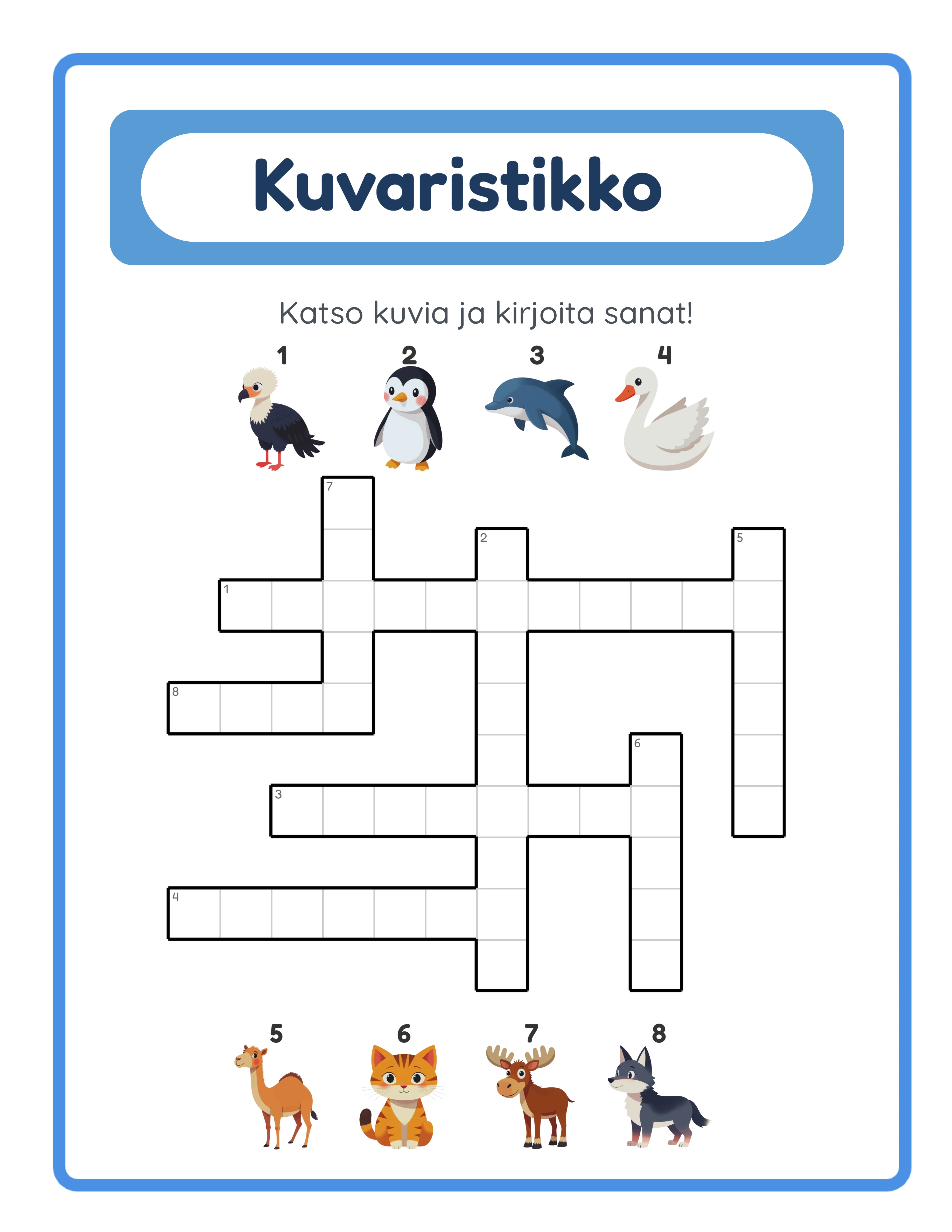 Ristisanatehtävä joka osoittaa monikielisen kaupallisen arvon