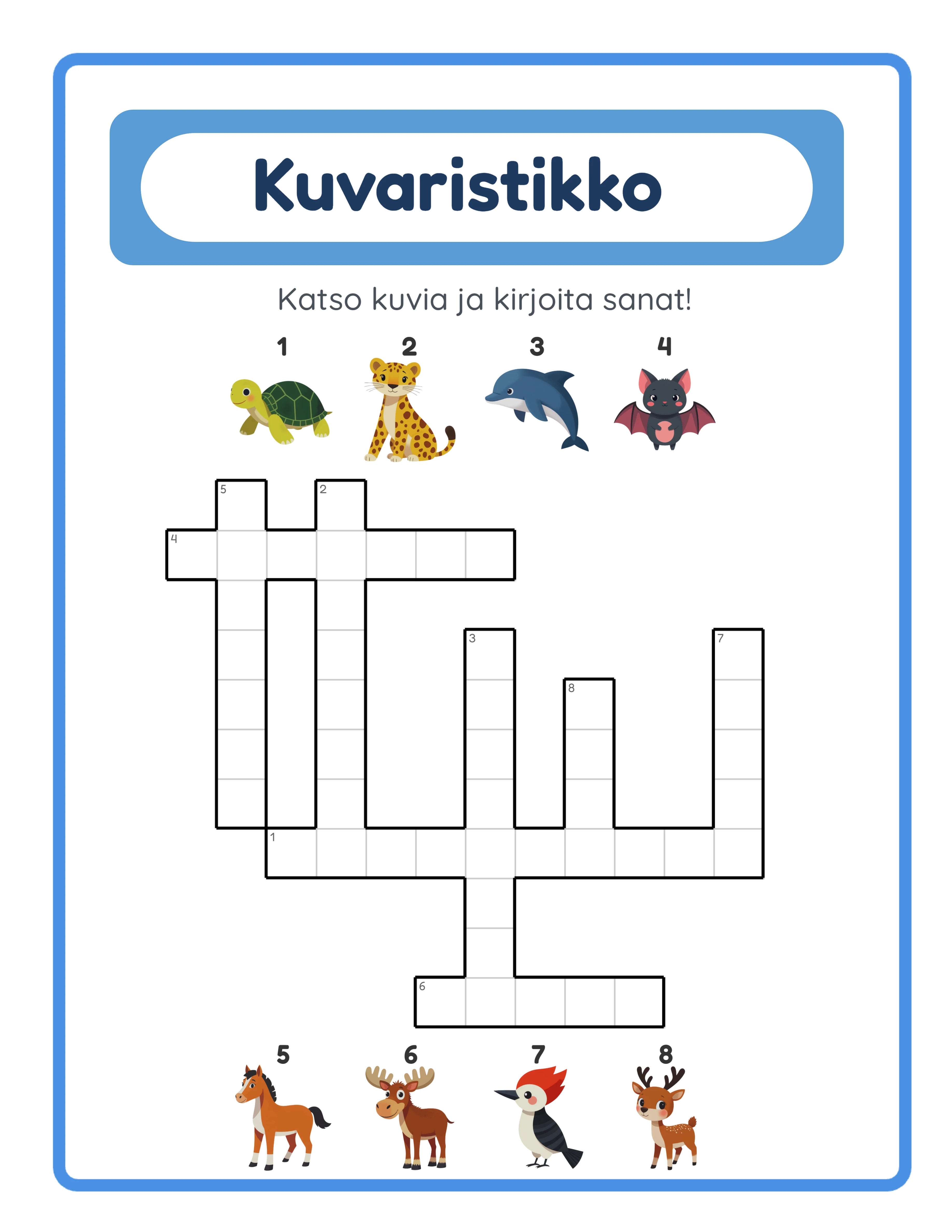 Picture crossword — themed vocabulary