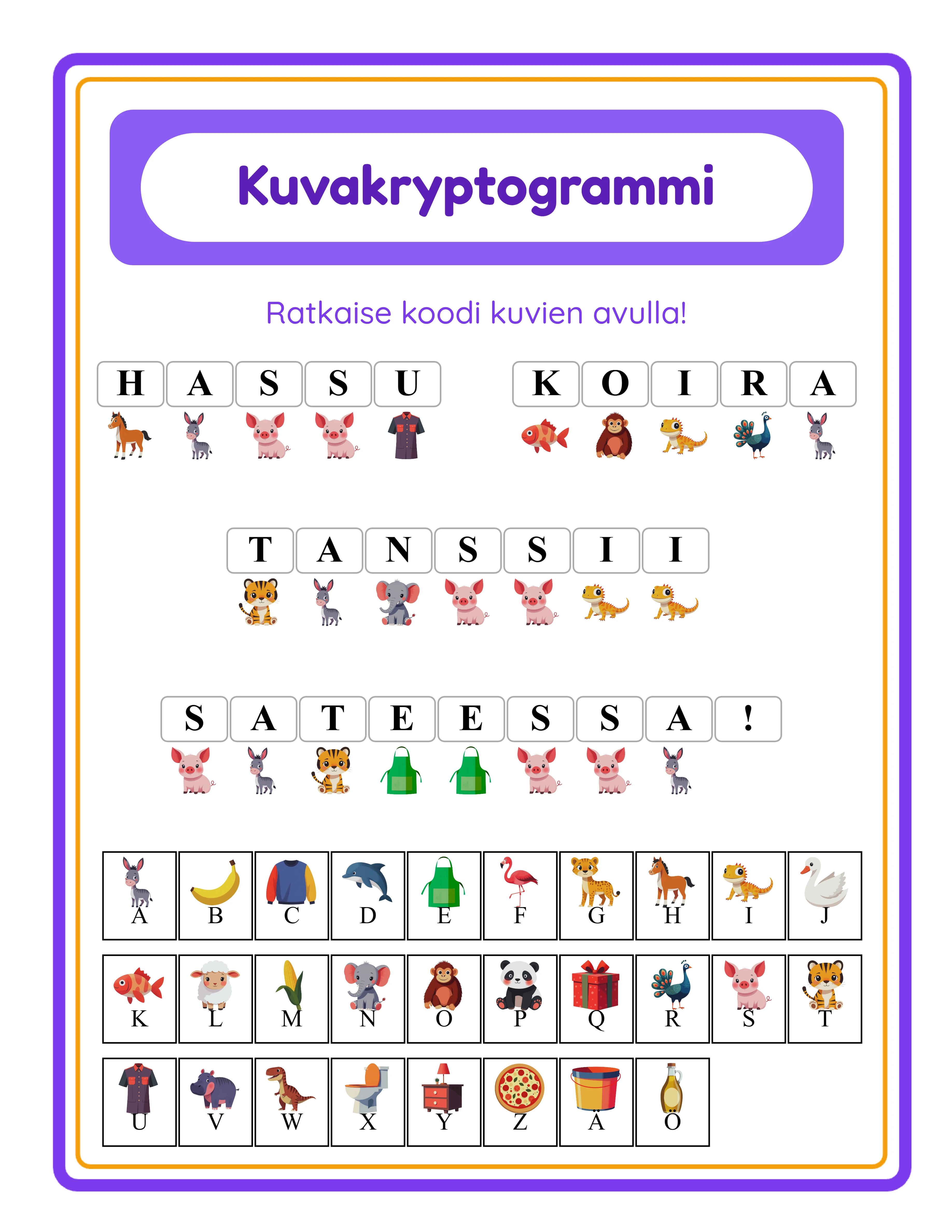 Cryptogram printable answer key