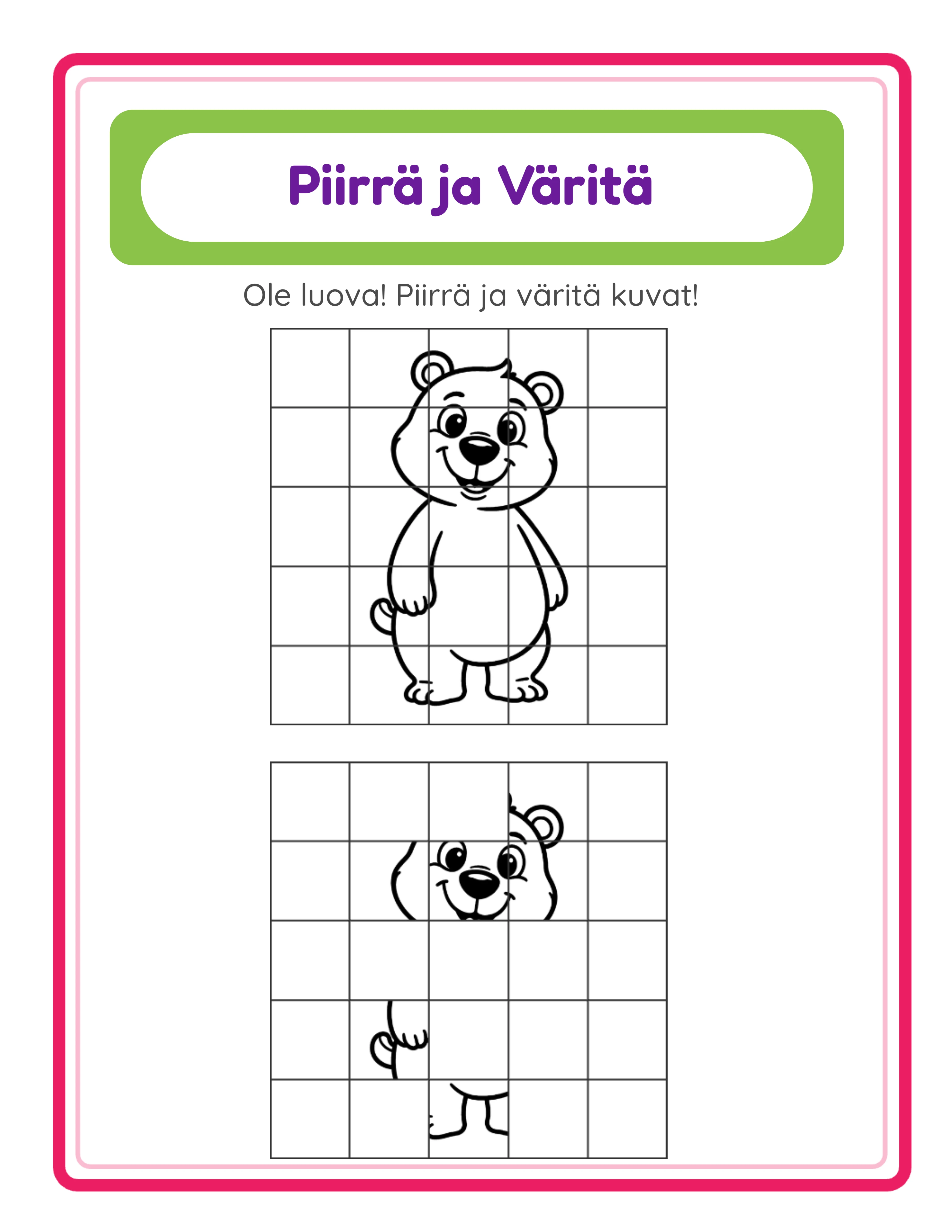 Piirra & Varita tyolehti esimerkki 3