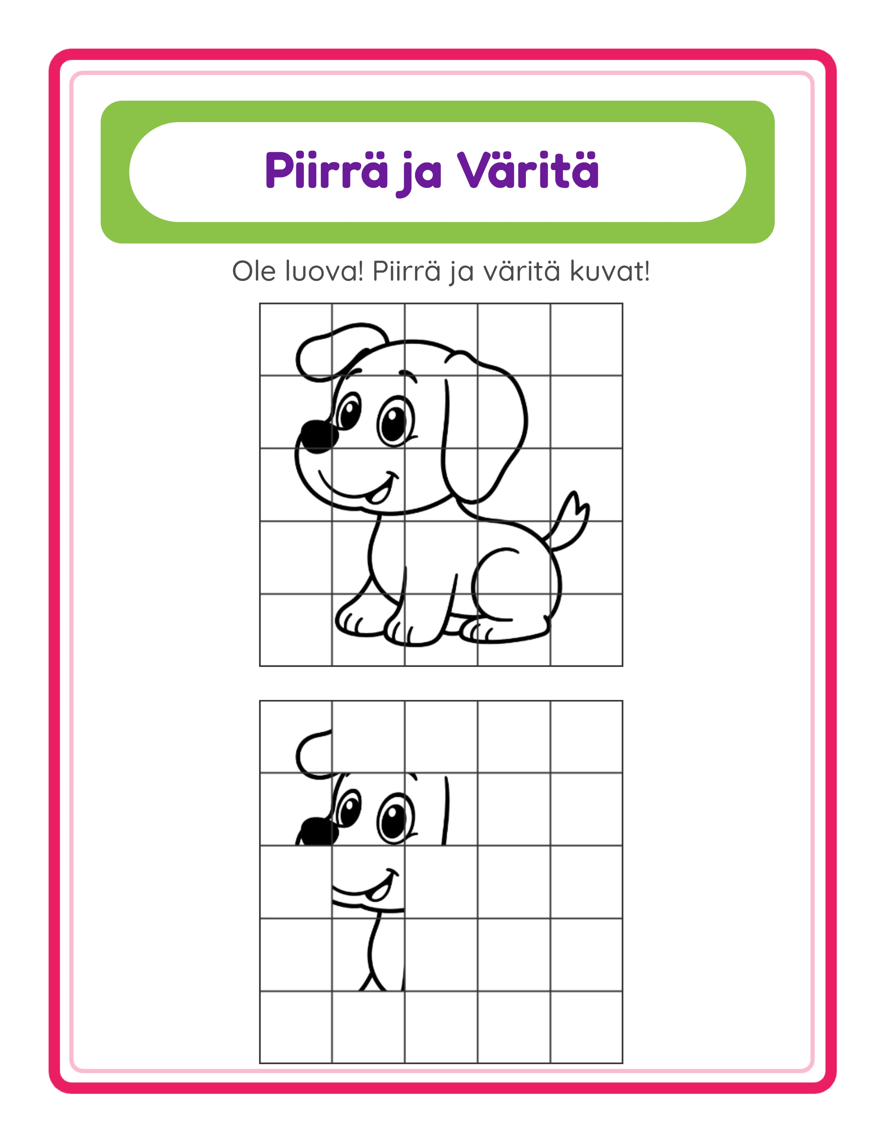 Esitelty piirra & varita tyolehti