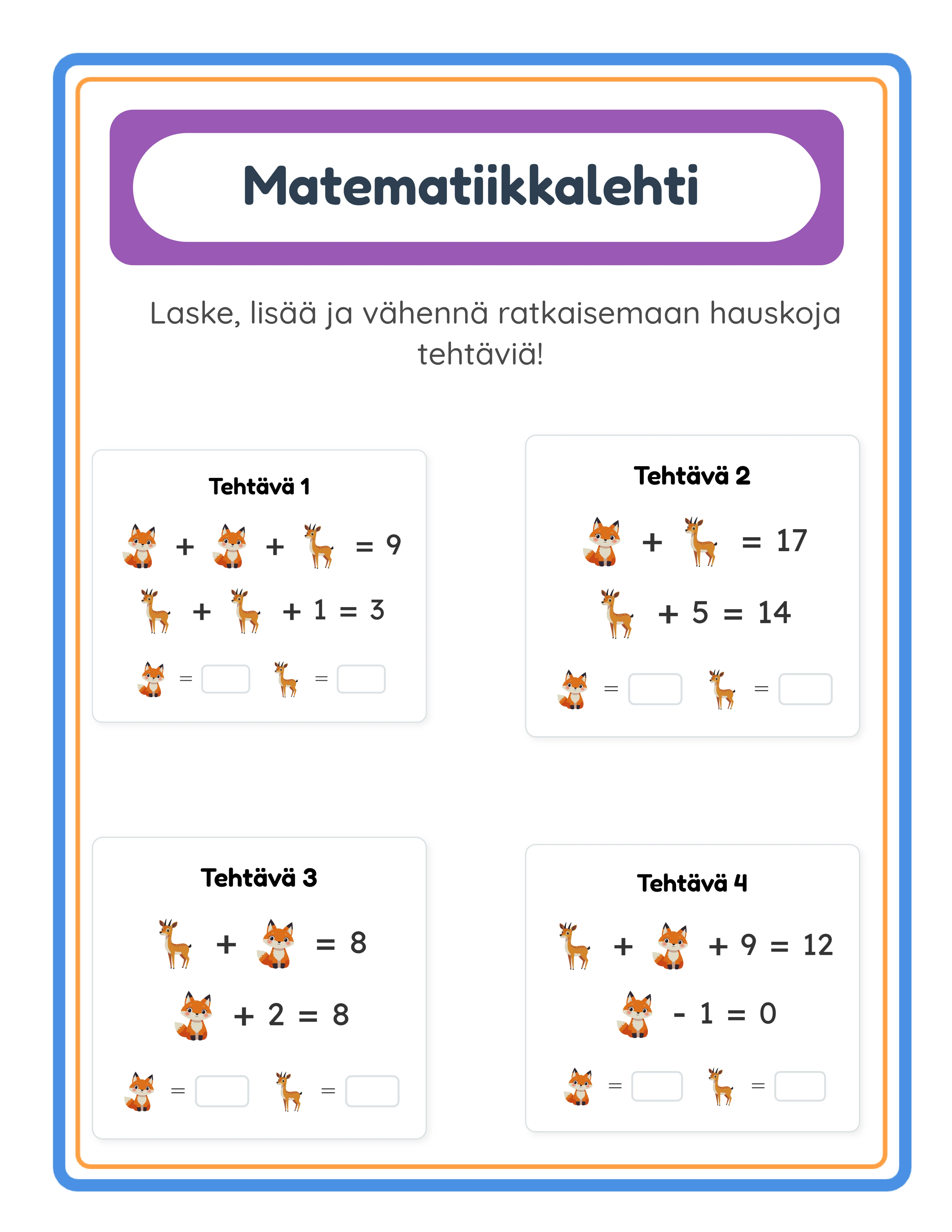 Matematiikkatehtava tyolehti esimerkki 2