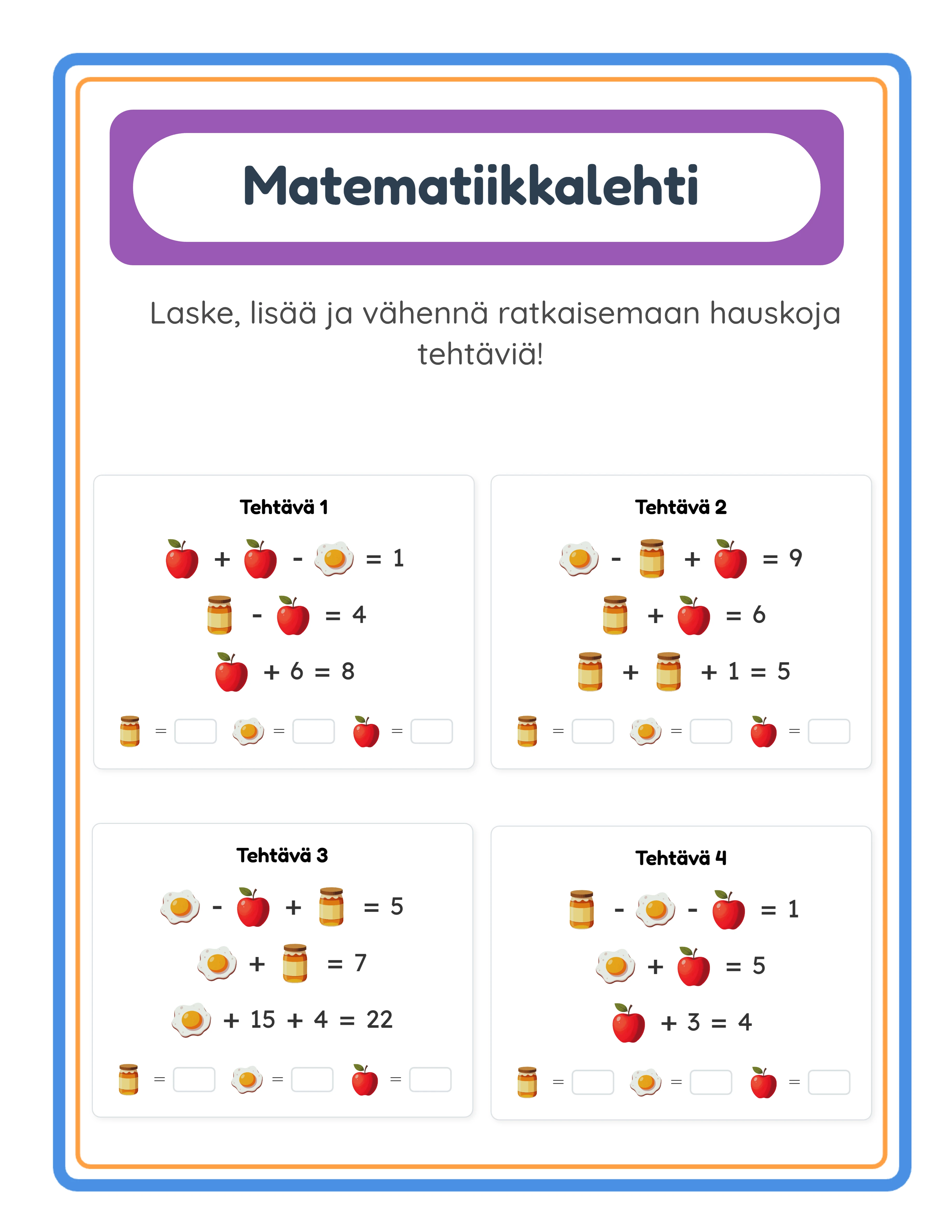 Matematiikkatehtava tyolehti esimerkki 3