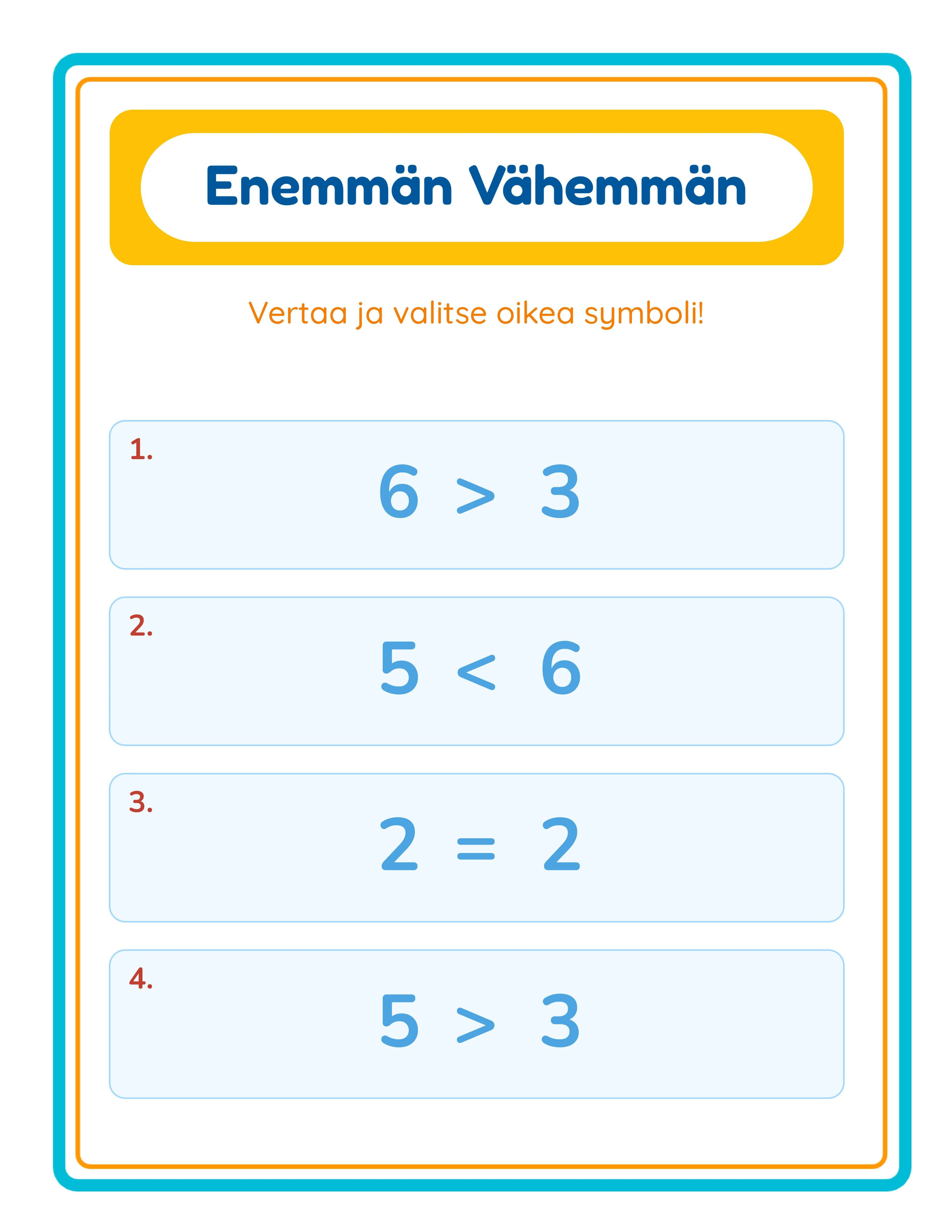 More-less printable answer key