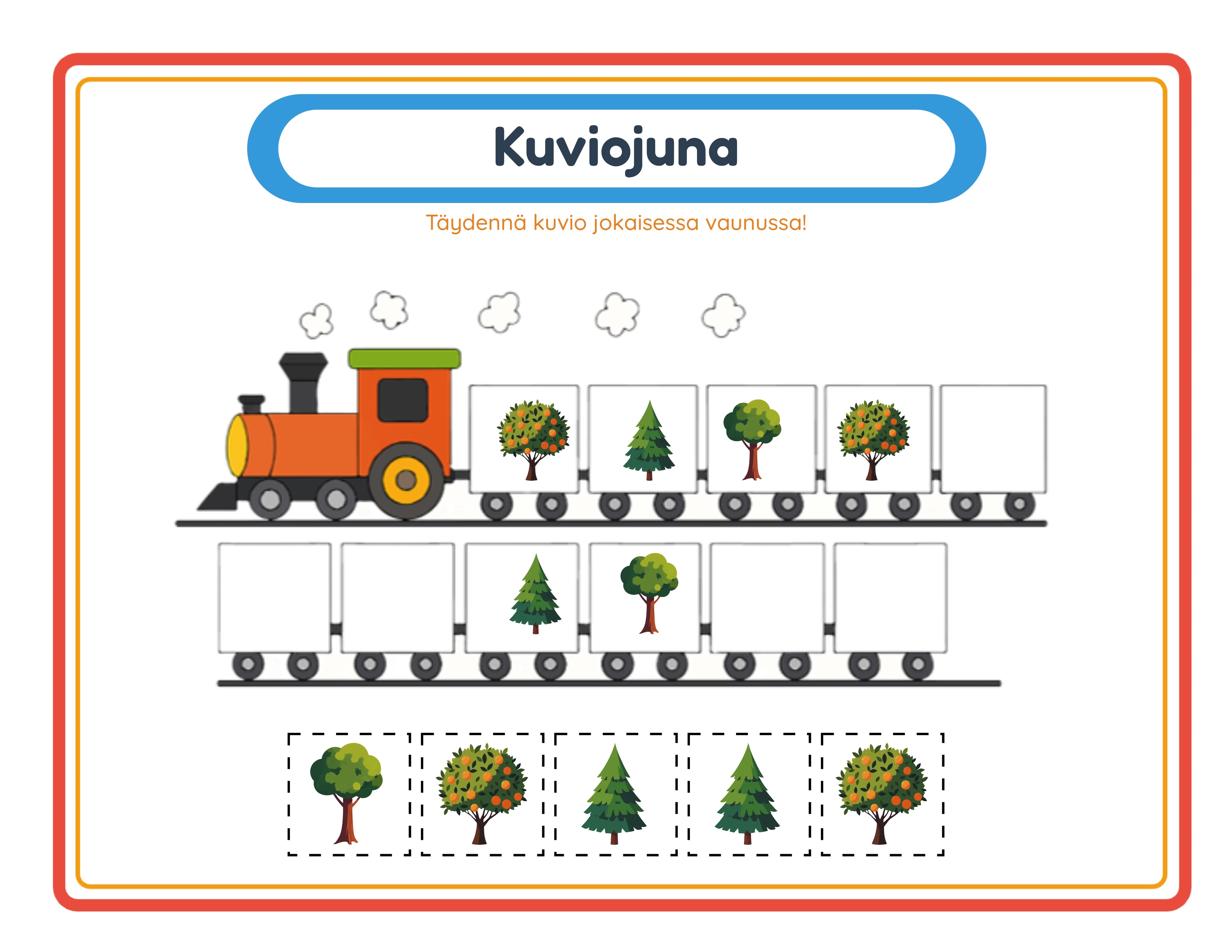 Professional pattern train printable worksheet