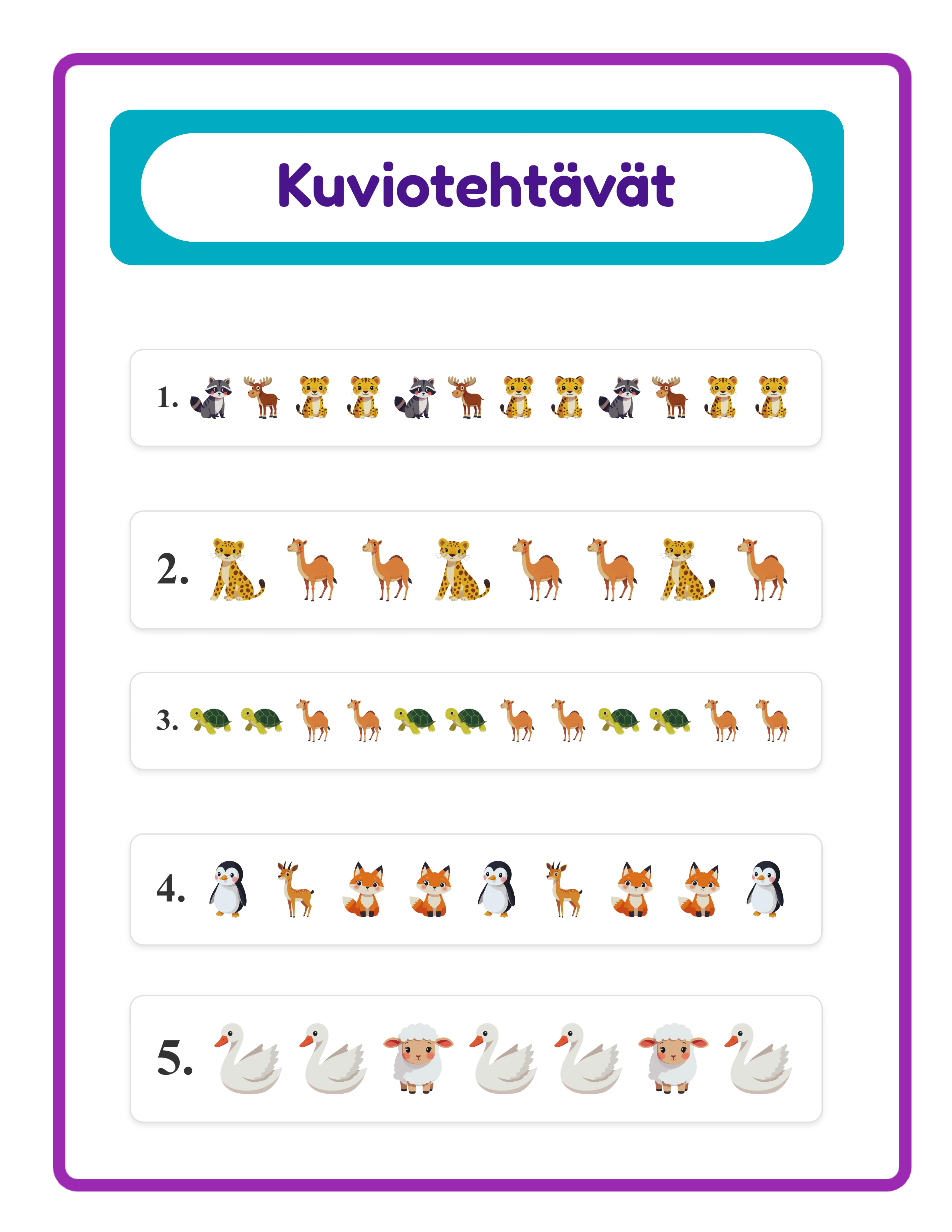 Pattern printable worksheet printable answer key