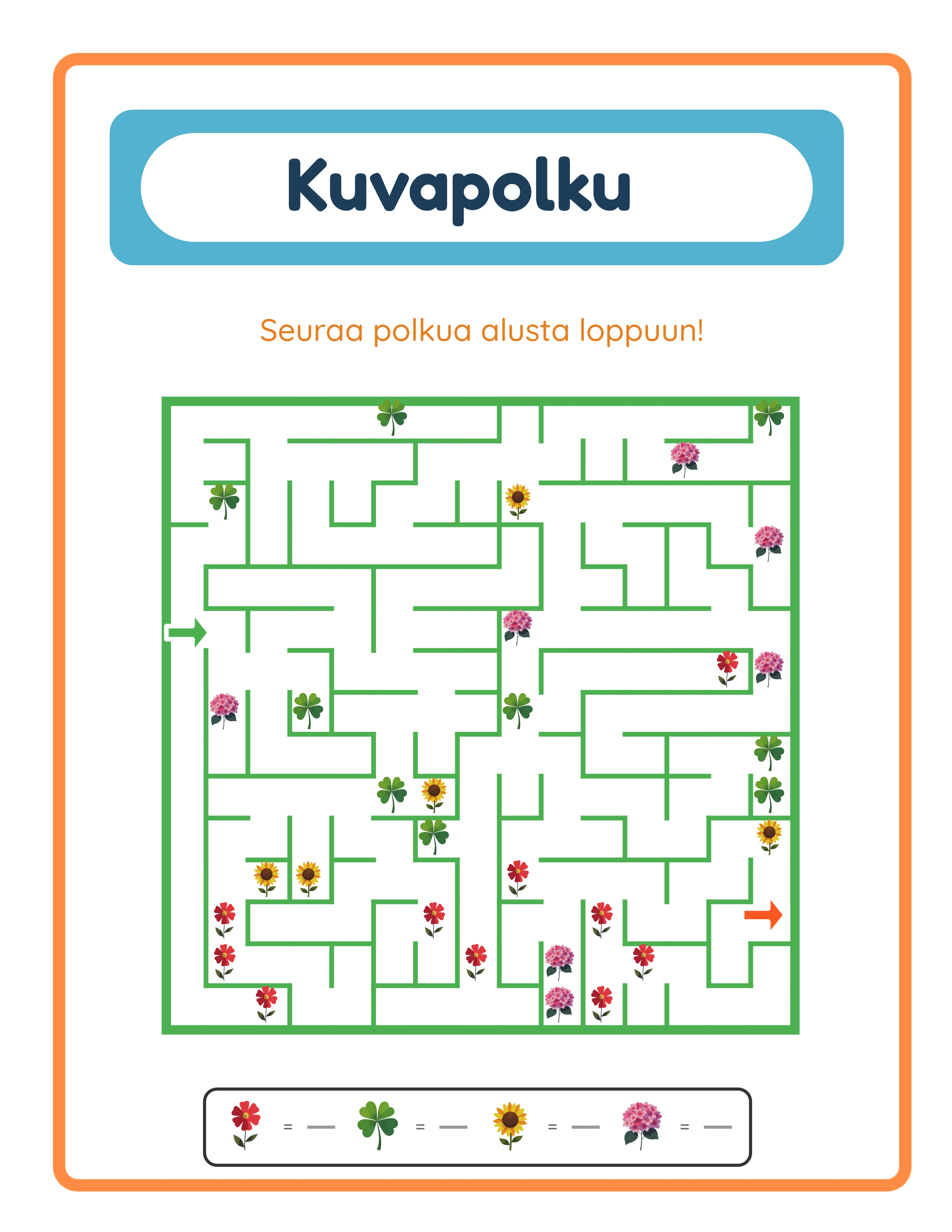 Professional picture pathway printable worksheet