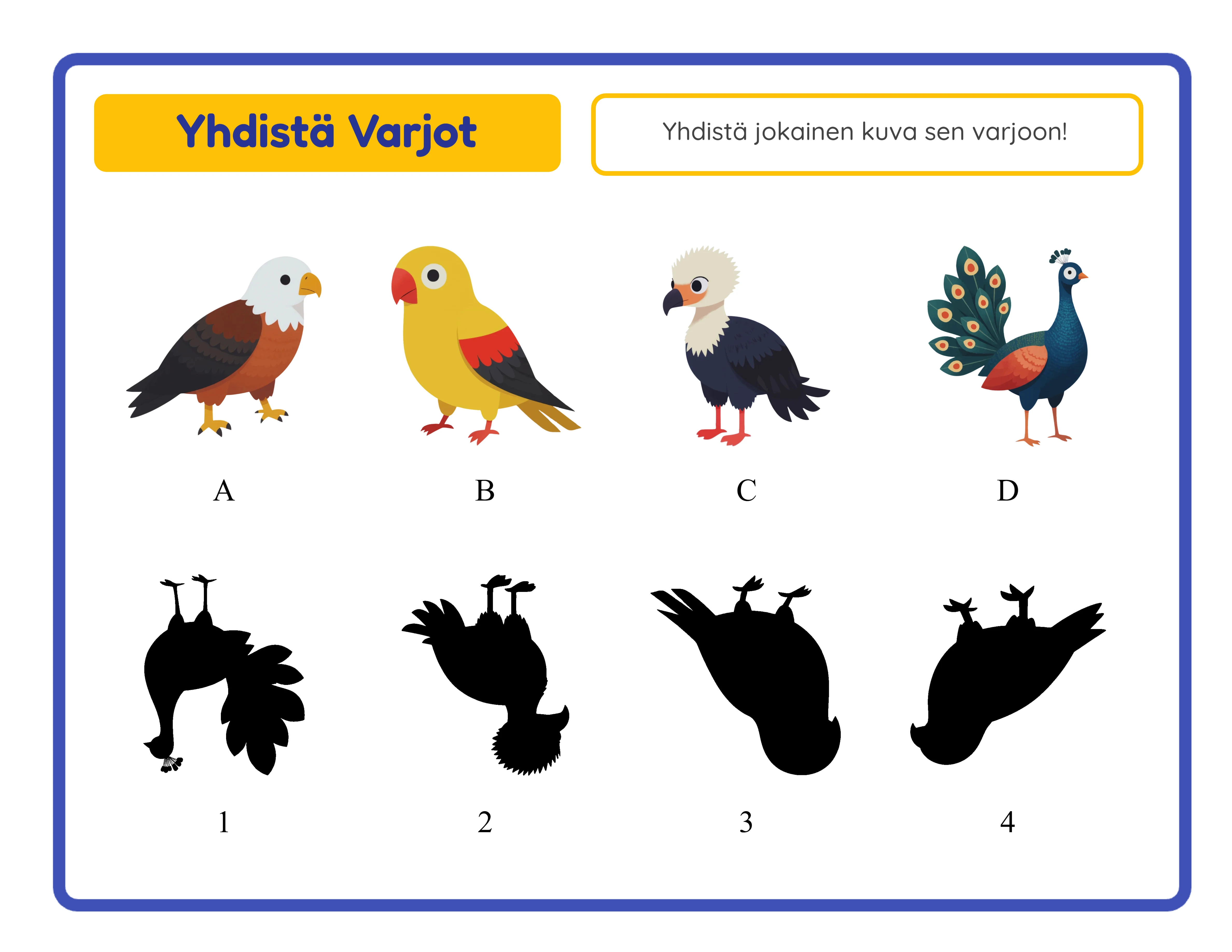 Shadow match — themed shadow puzzles
