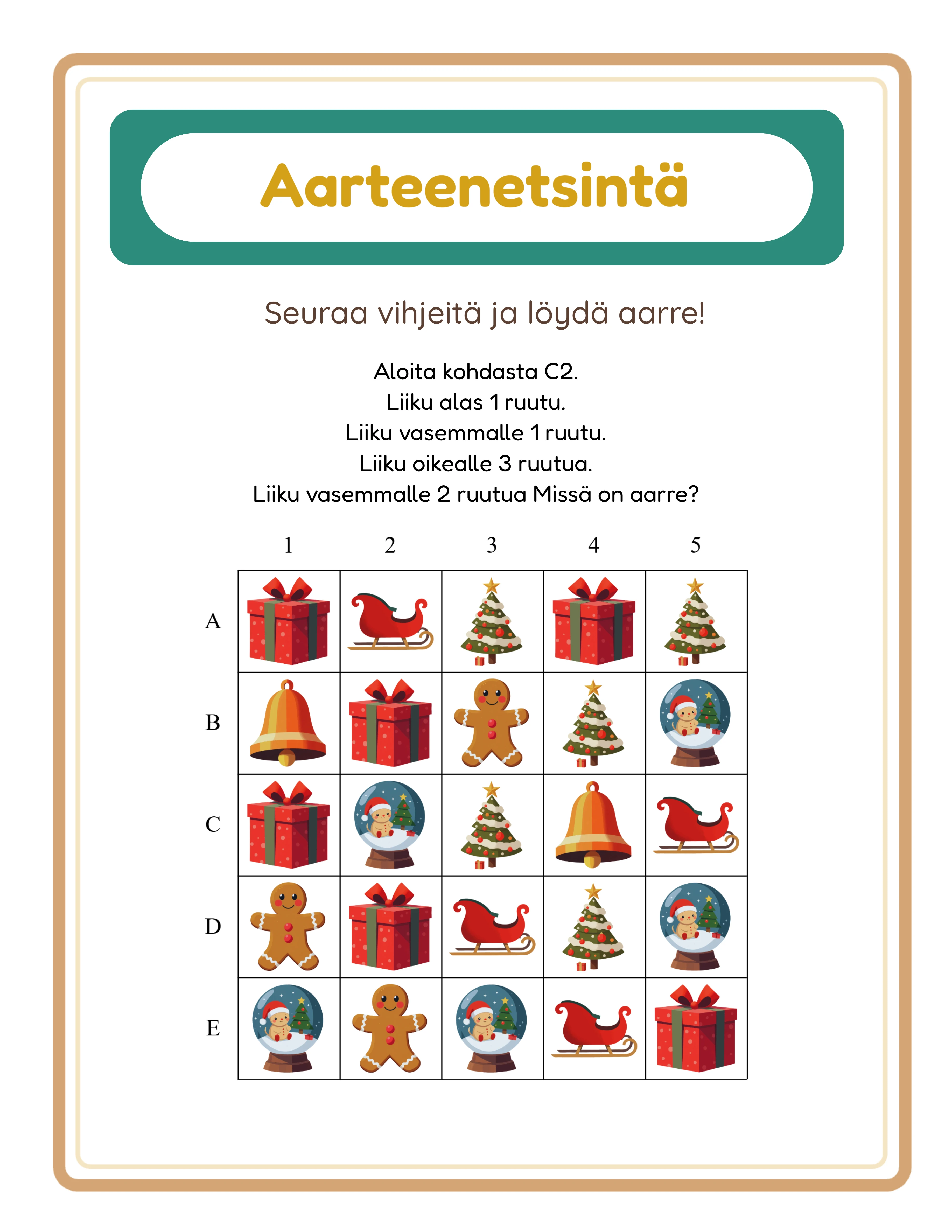 Treasure hunt — themed grid adventure