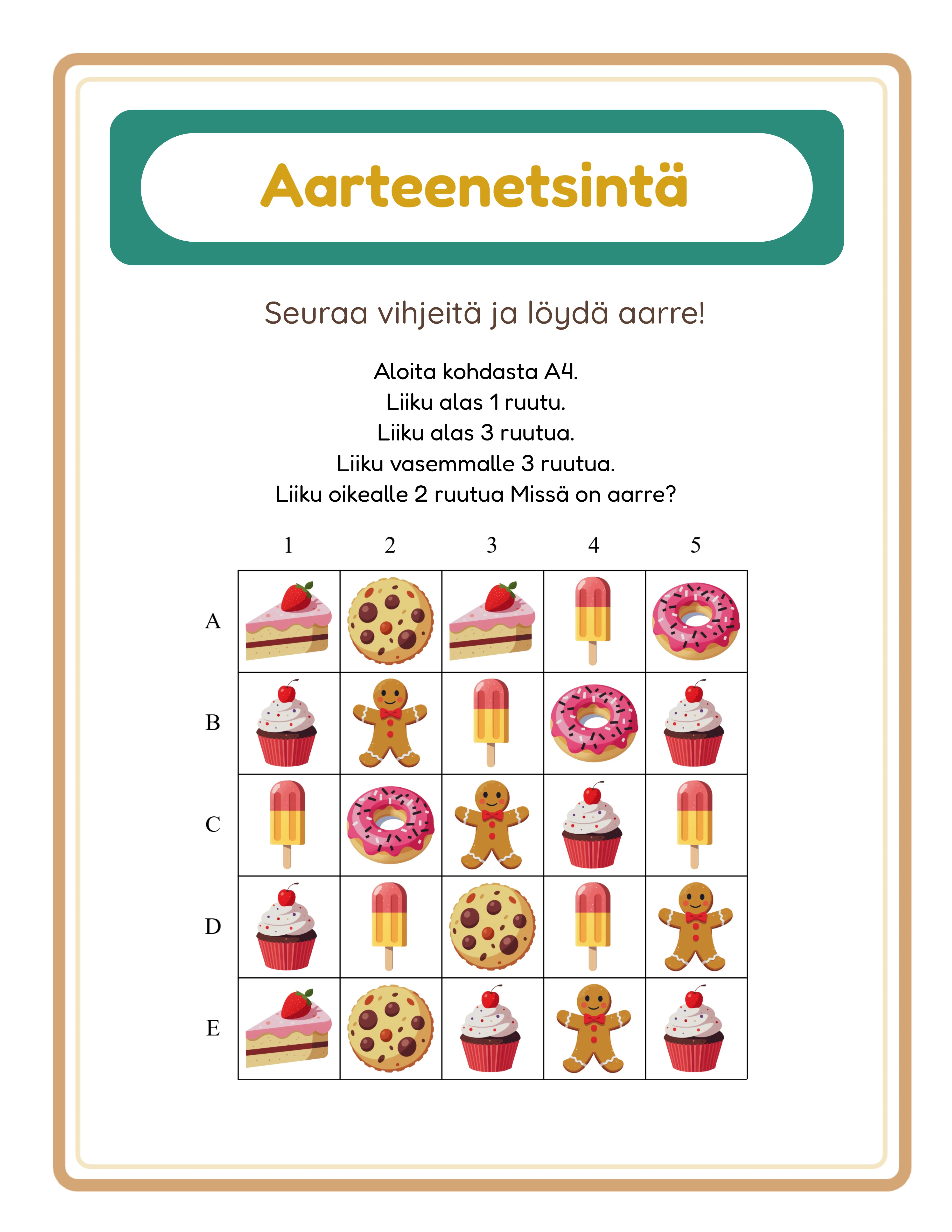 Treasure hunt — advanced navigation