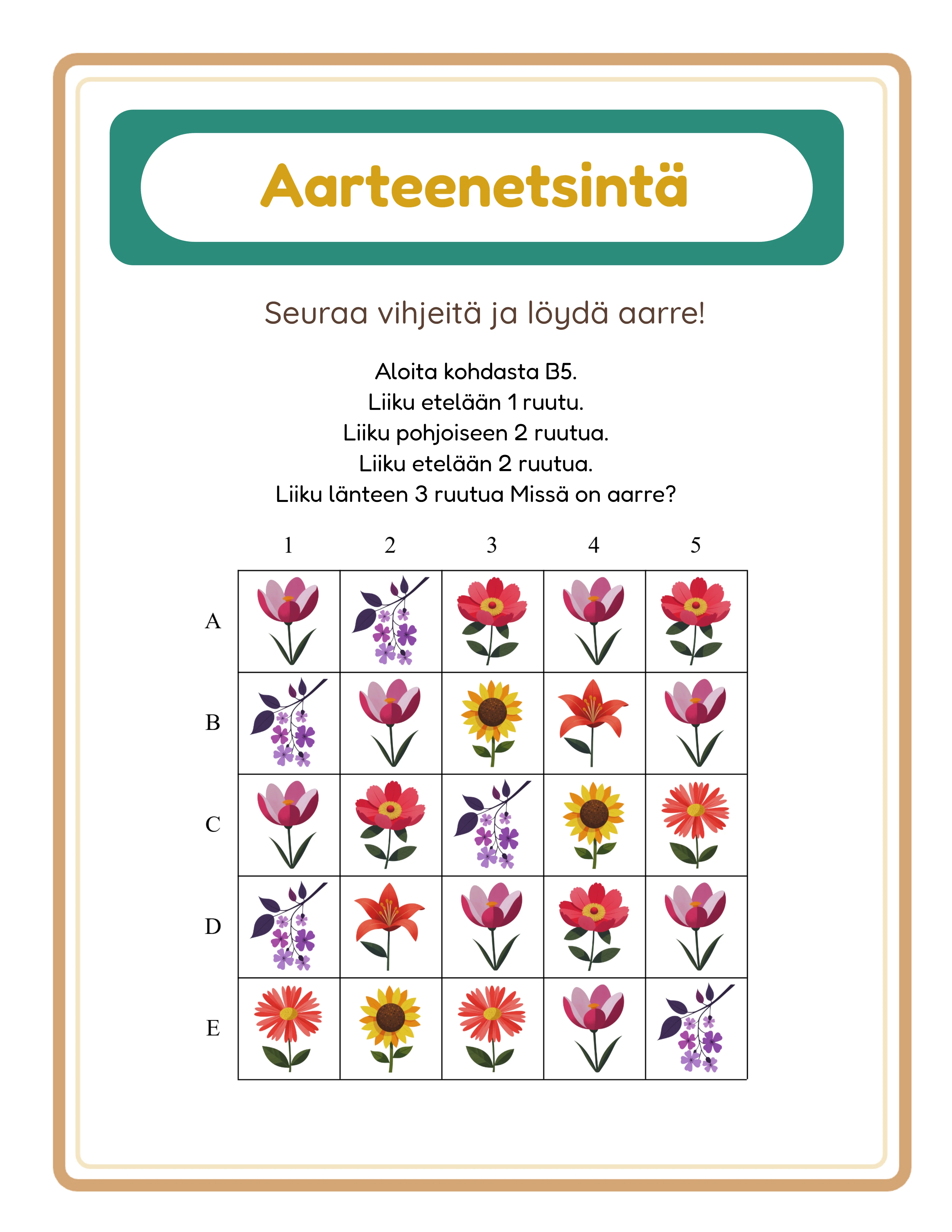 Treasure hunt — themed variation