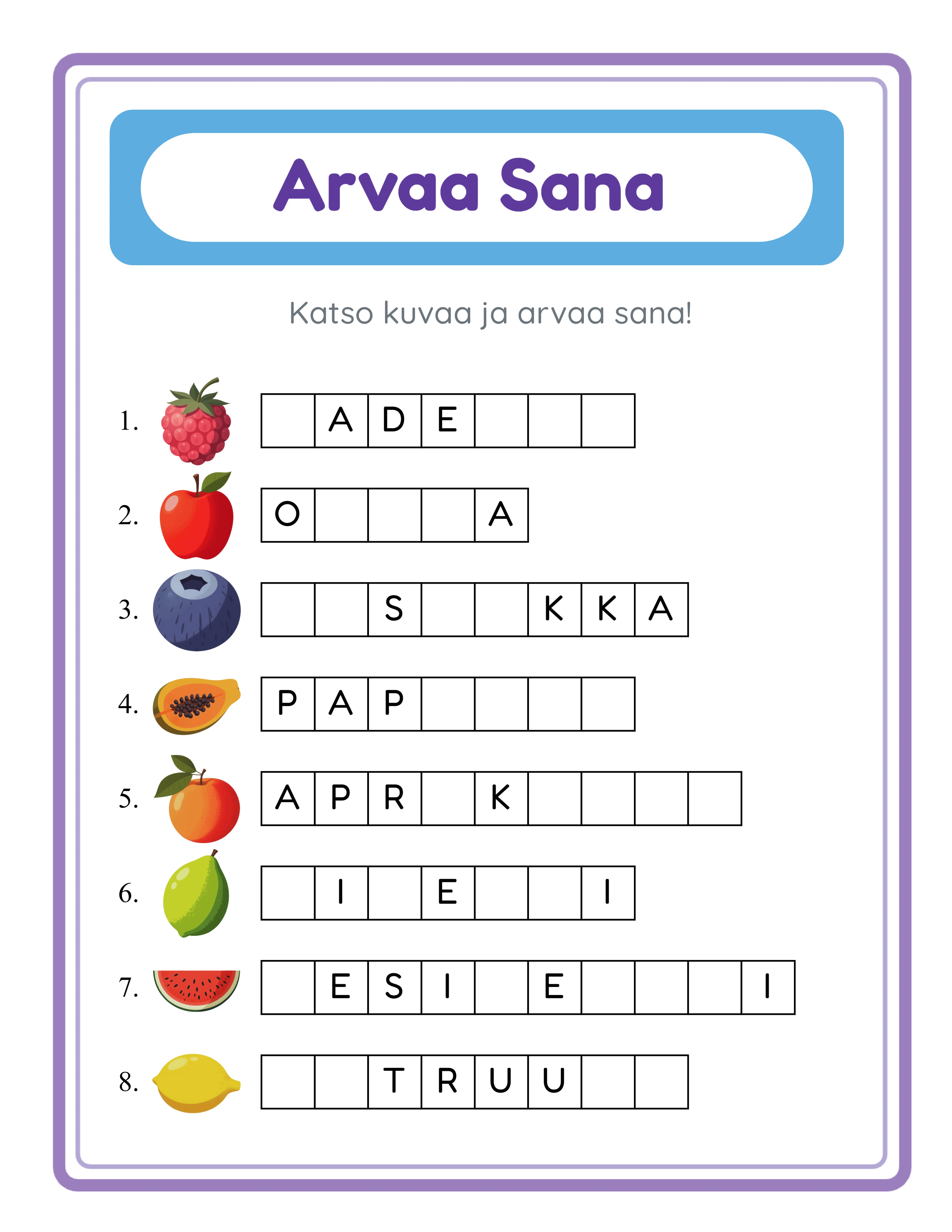 Word guess — themed word challenges