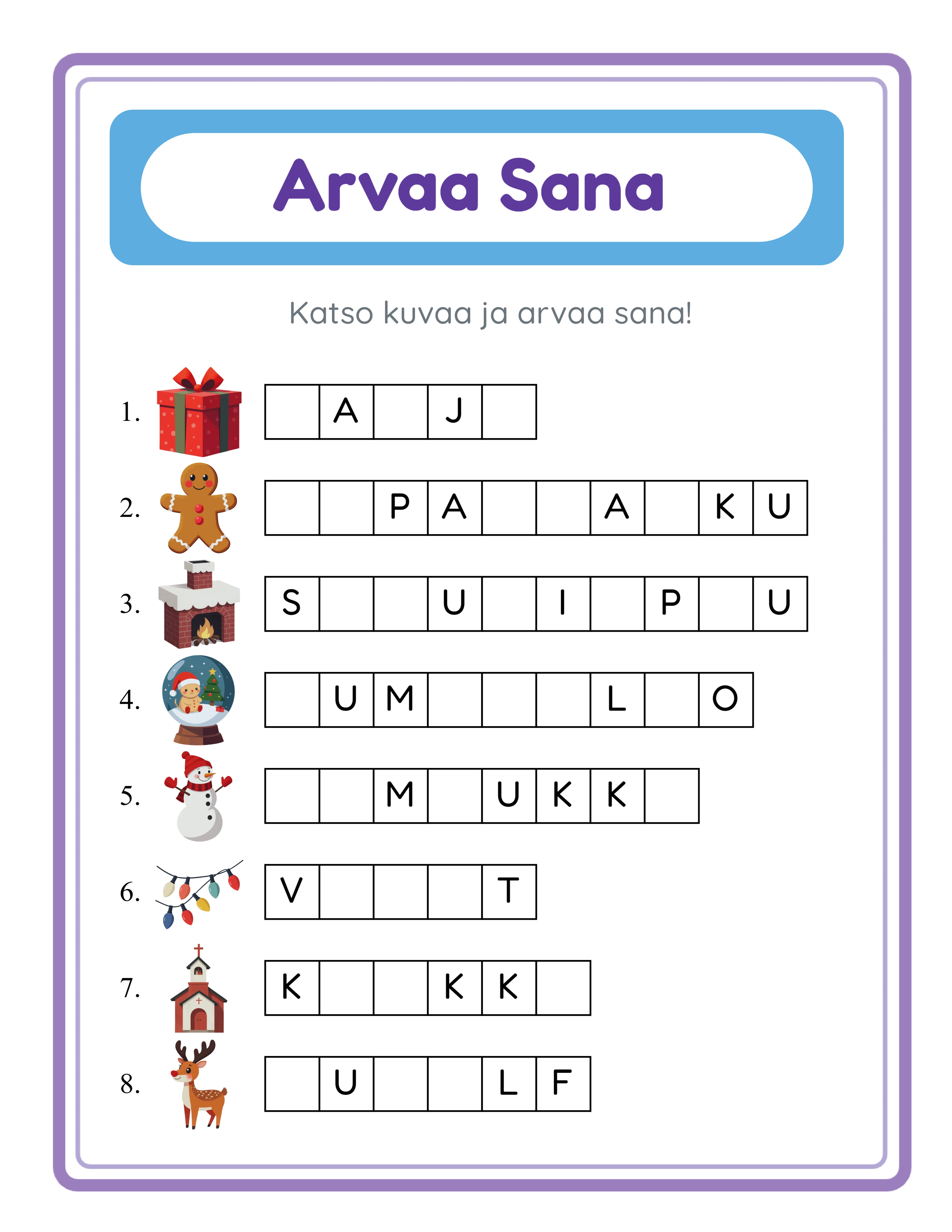 Featured word guess — colorful vocabulary challenge