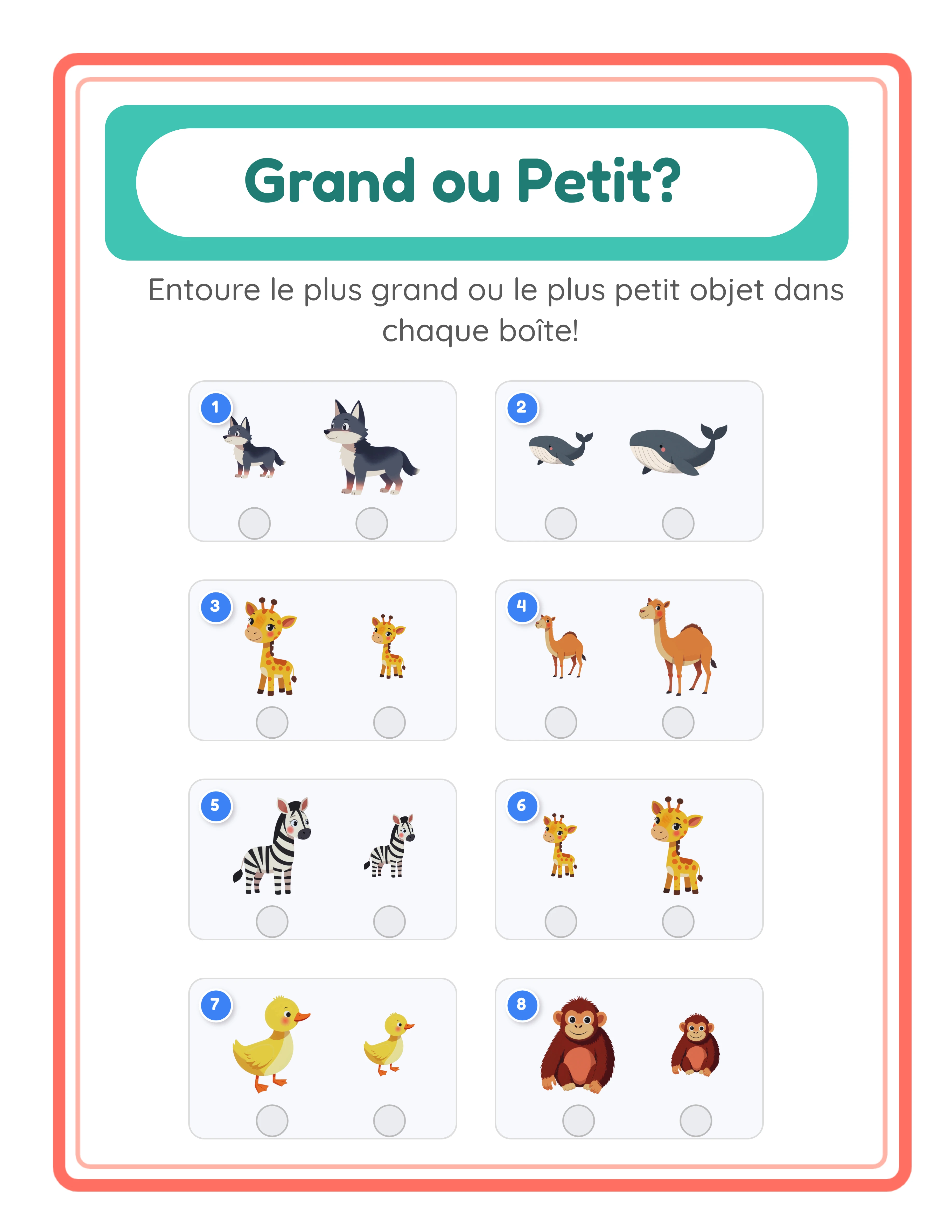 Grand et petit — comparaison d'images différentes