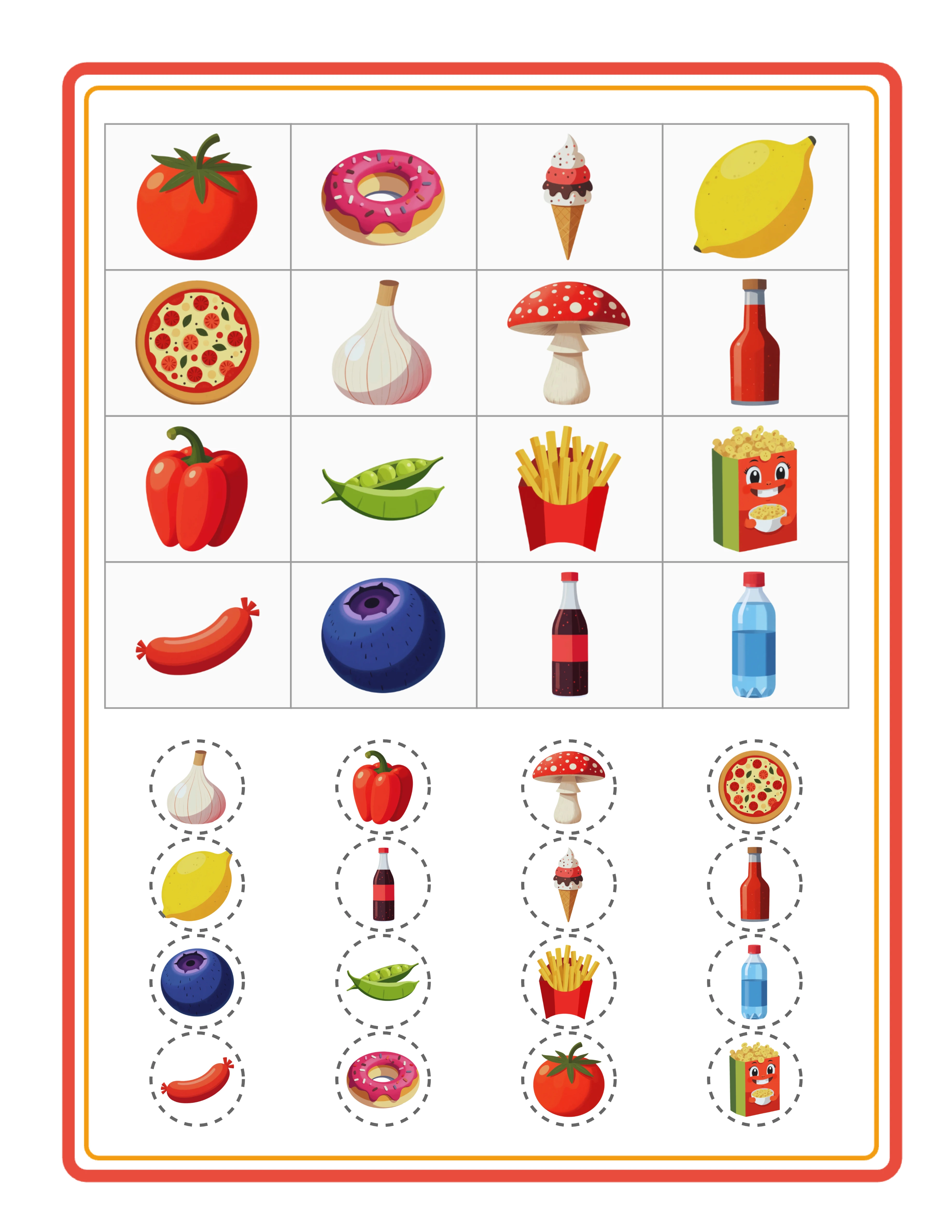 Carte de bingo professionnelle — mode mots