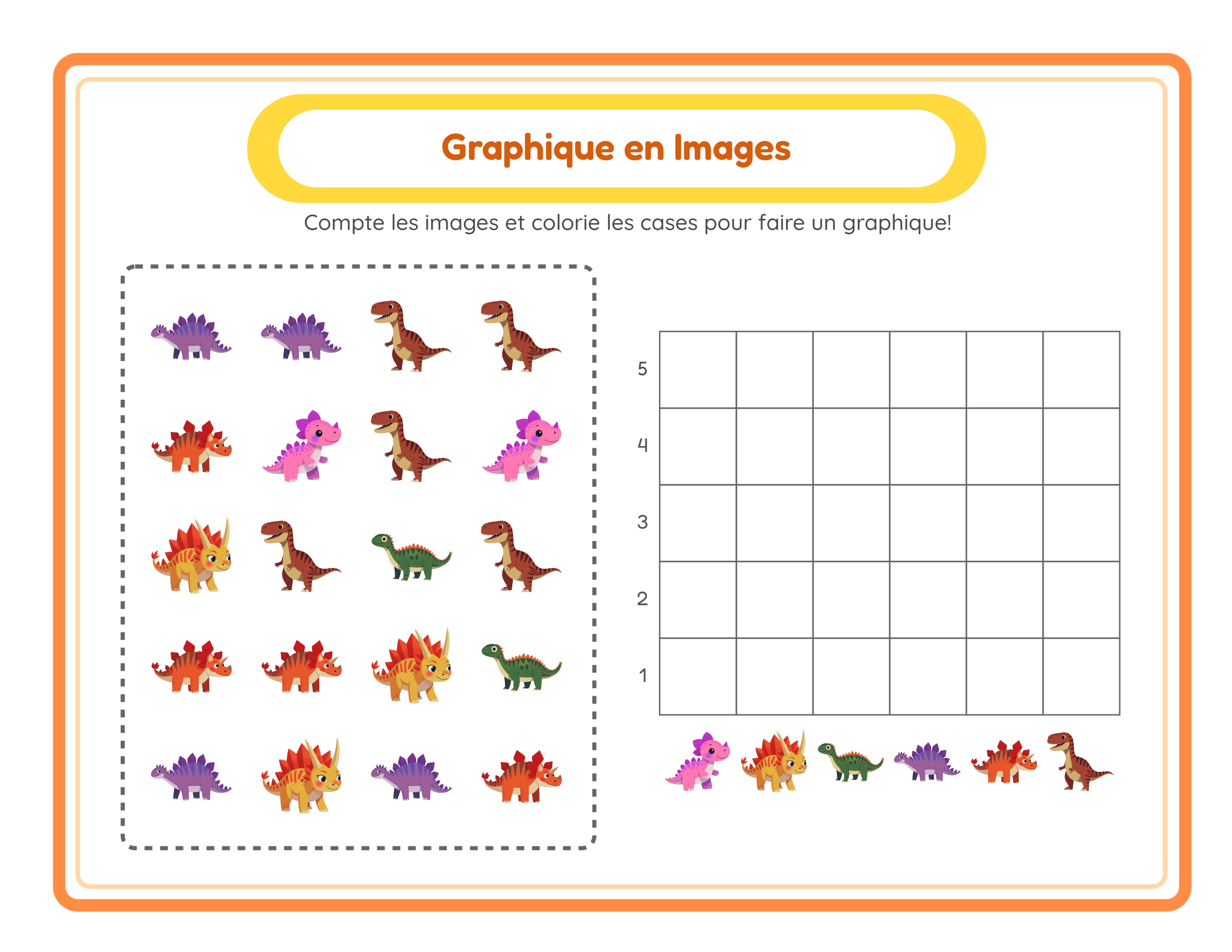 Graphique en images en vedette — activité de données colorée