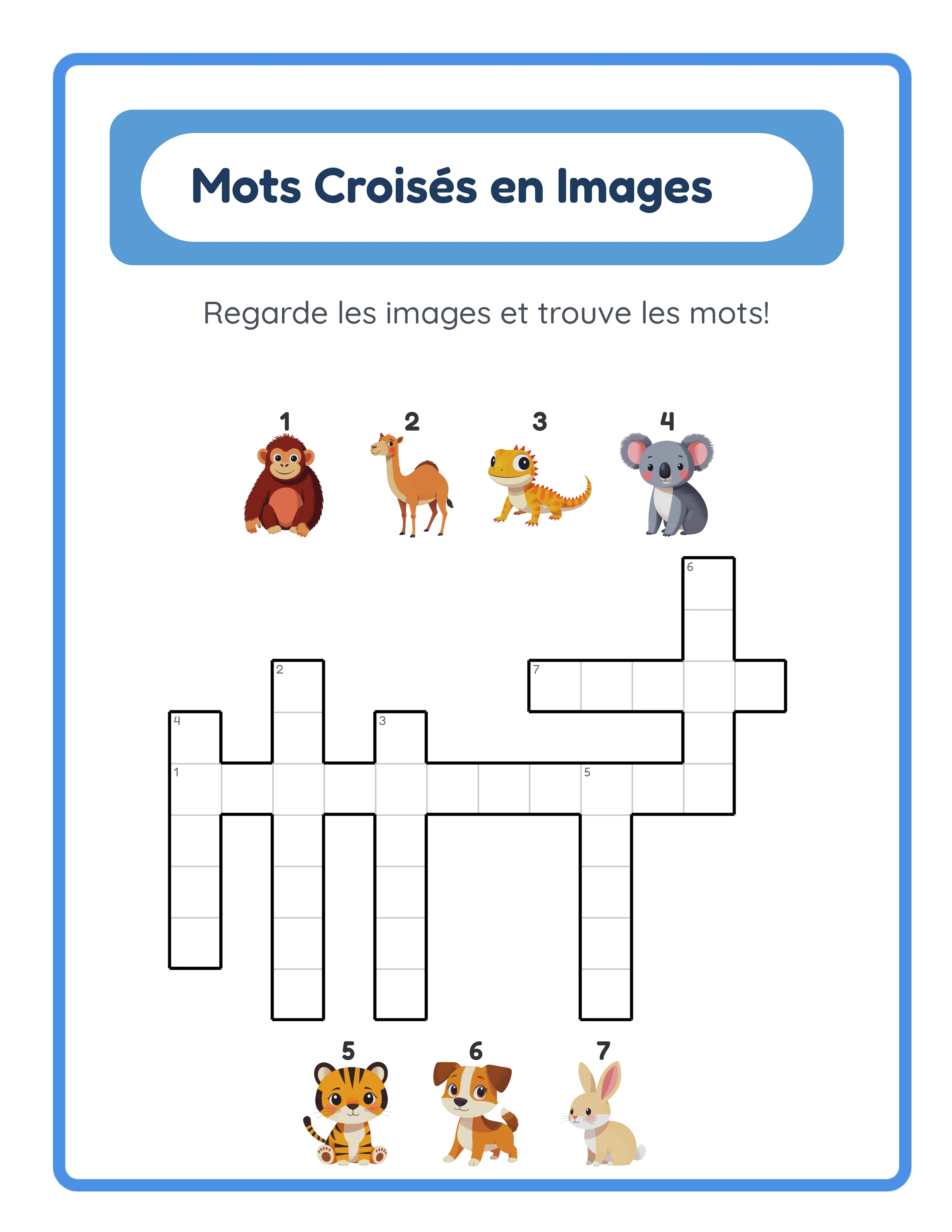 Mots croisés avec indices et réponses localisés