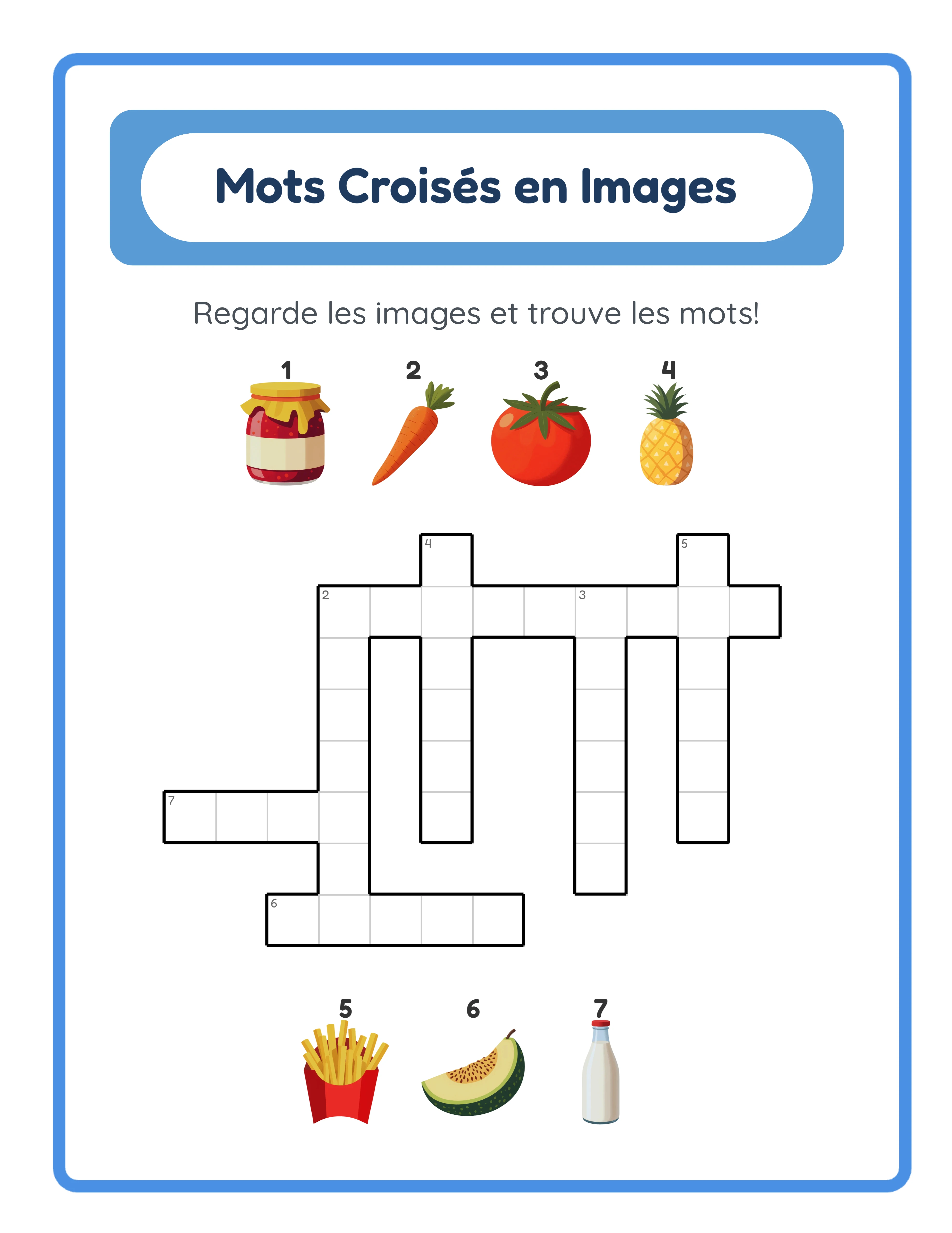 Fiche Mots croisés débutant
