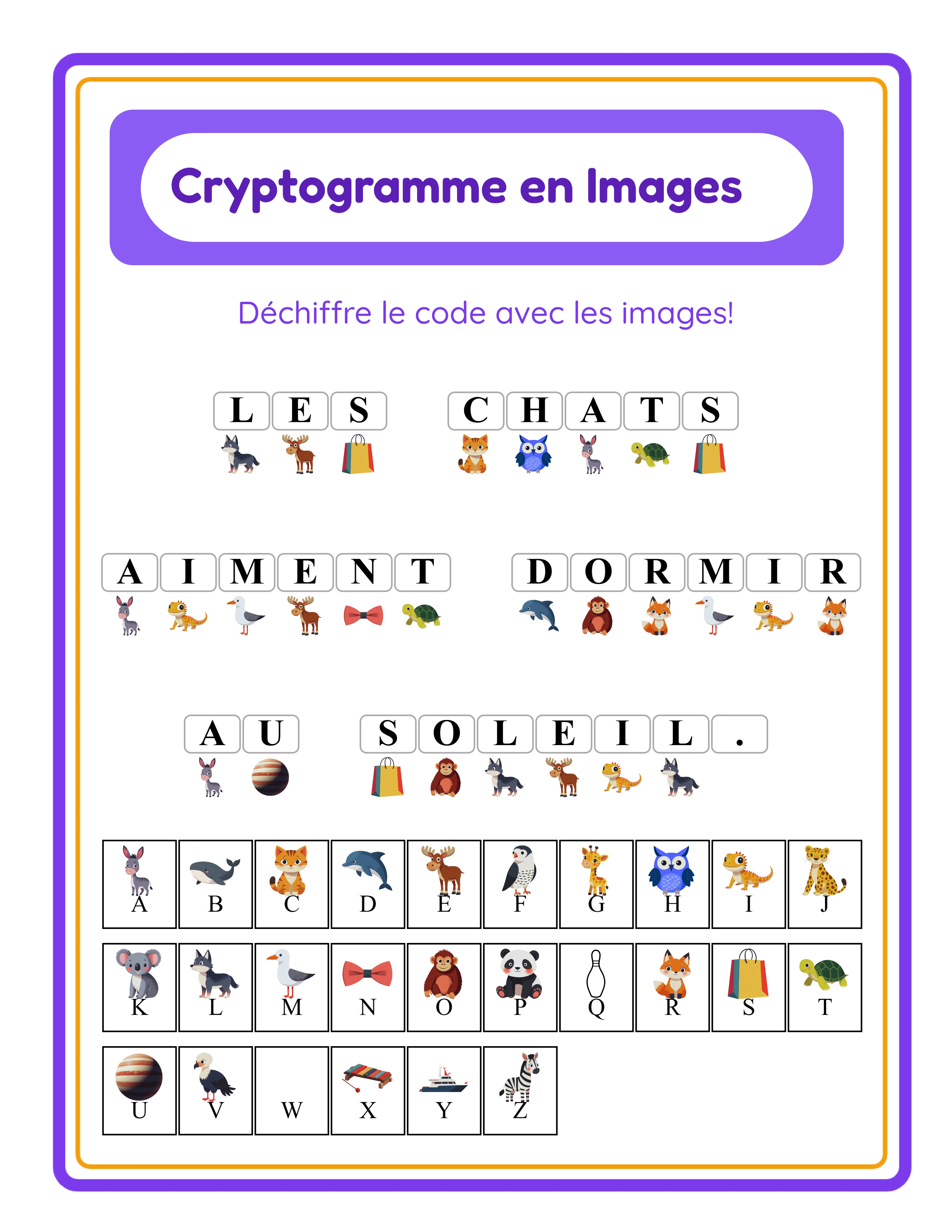 Corrigé du cryptogramme